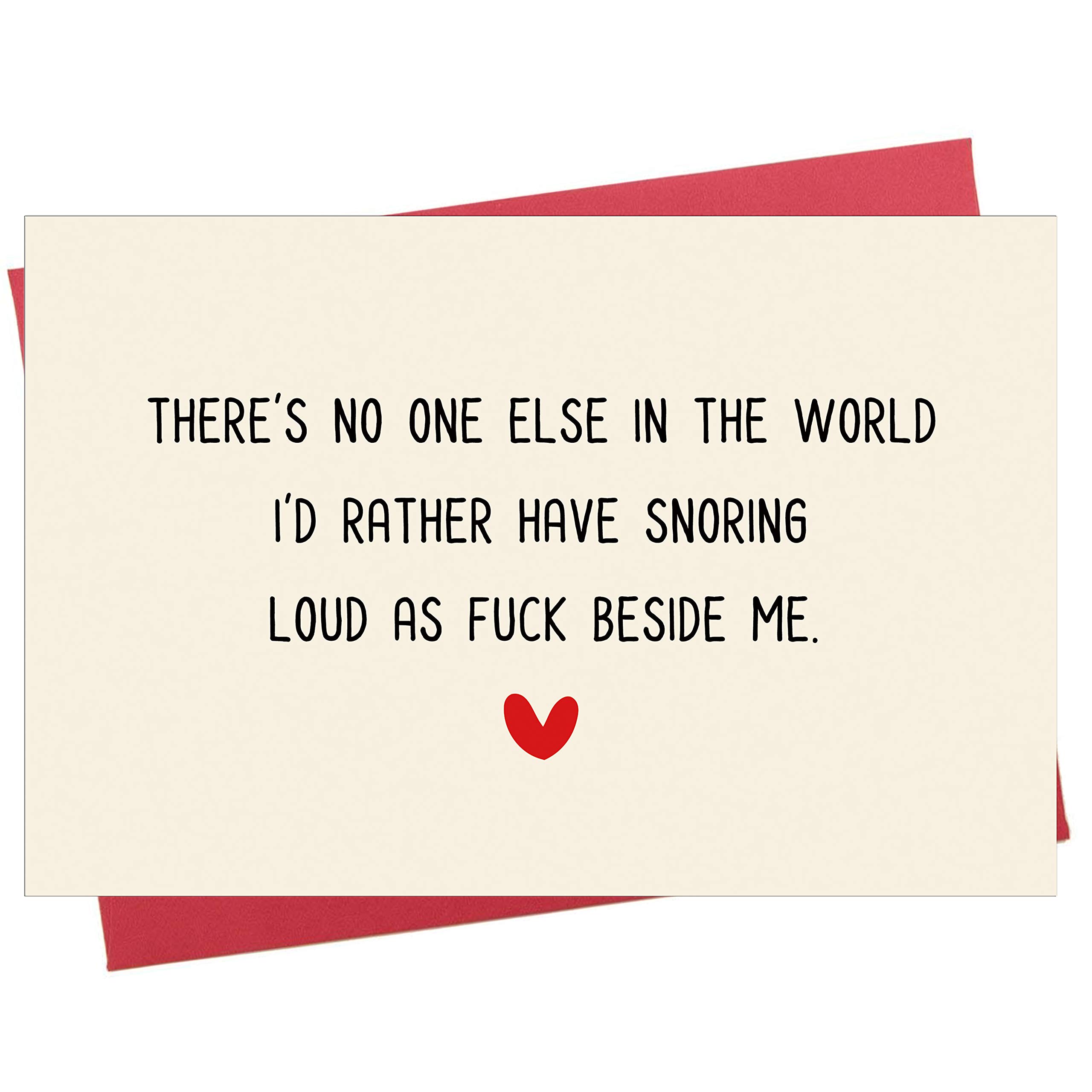 Funny Snoring AF Card for Couples - Anniversary & Birthday Gift for Him/Her - Perfect for Romantic Occasions