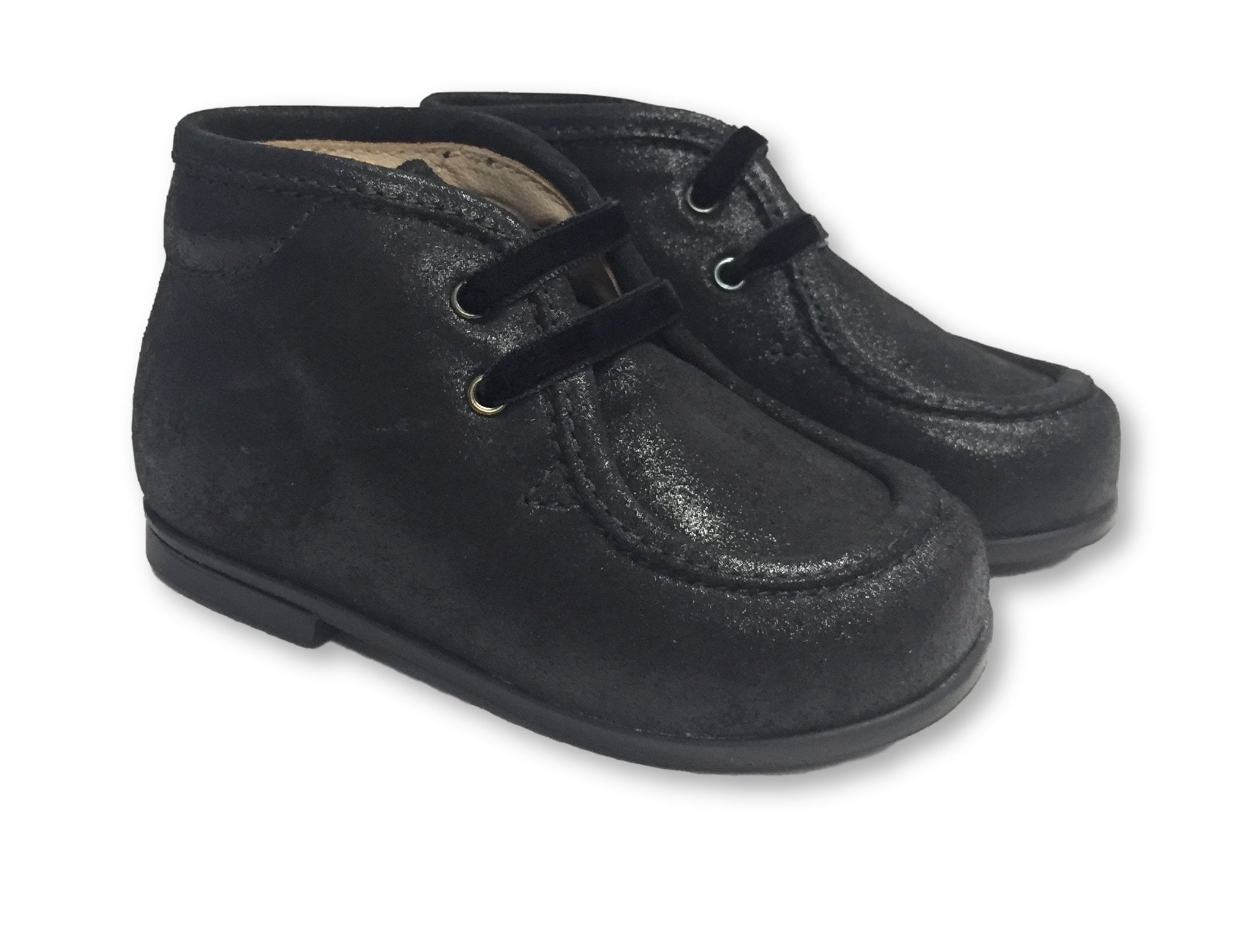 Beberlis Black Shimmer Bootie - Women's Stylish Ankle Boots with Shiny Finish | Perfect for Party, Night Out & Holiday Occasions