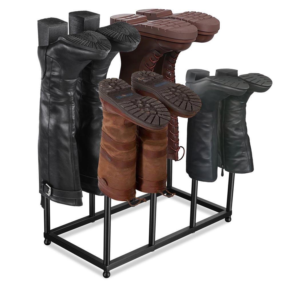 TheLAShop Boot Rack Shoe Organizer - 4 Pair Shoe Storage Stand for Entryway, Closet & Mudroom Organization - Durable Shoe Holder for Boots, Sneakers & High Heels