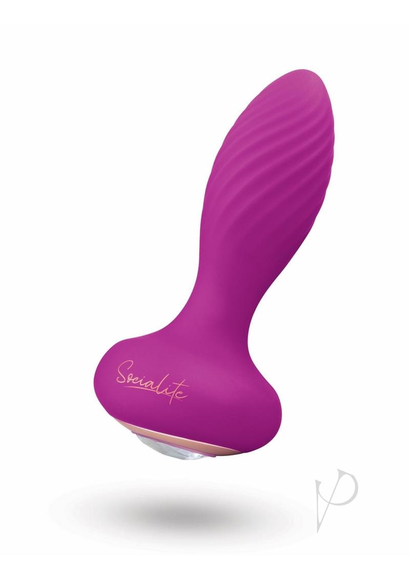 Bodywand Socialite Paradis Rechargeable Silicone Anal Plug - Purple & Gold | Waterproof & Hypoallergenic | Perfect for Couples Play & Solo Exploration