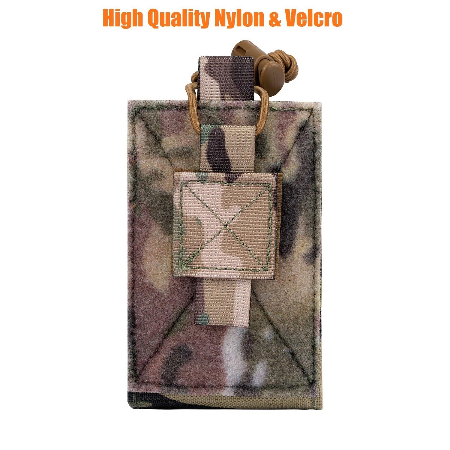Tactical MOLLE Radio Pouch - Adjustable Two-Way Radio Holder for Walkie Talkies, 5.56mm & 7.62mm Rifle Magazine Carrier - Nylon Duty Belt Holster for Police, Security, Rescue Teams - Perfect for Outdoor Adventures, Emergency Response & Tactical Missions