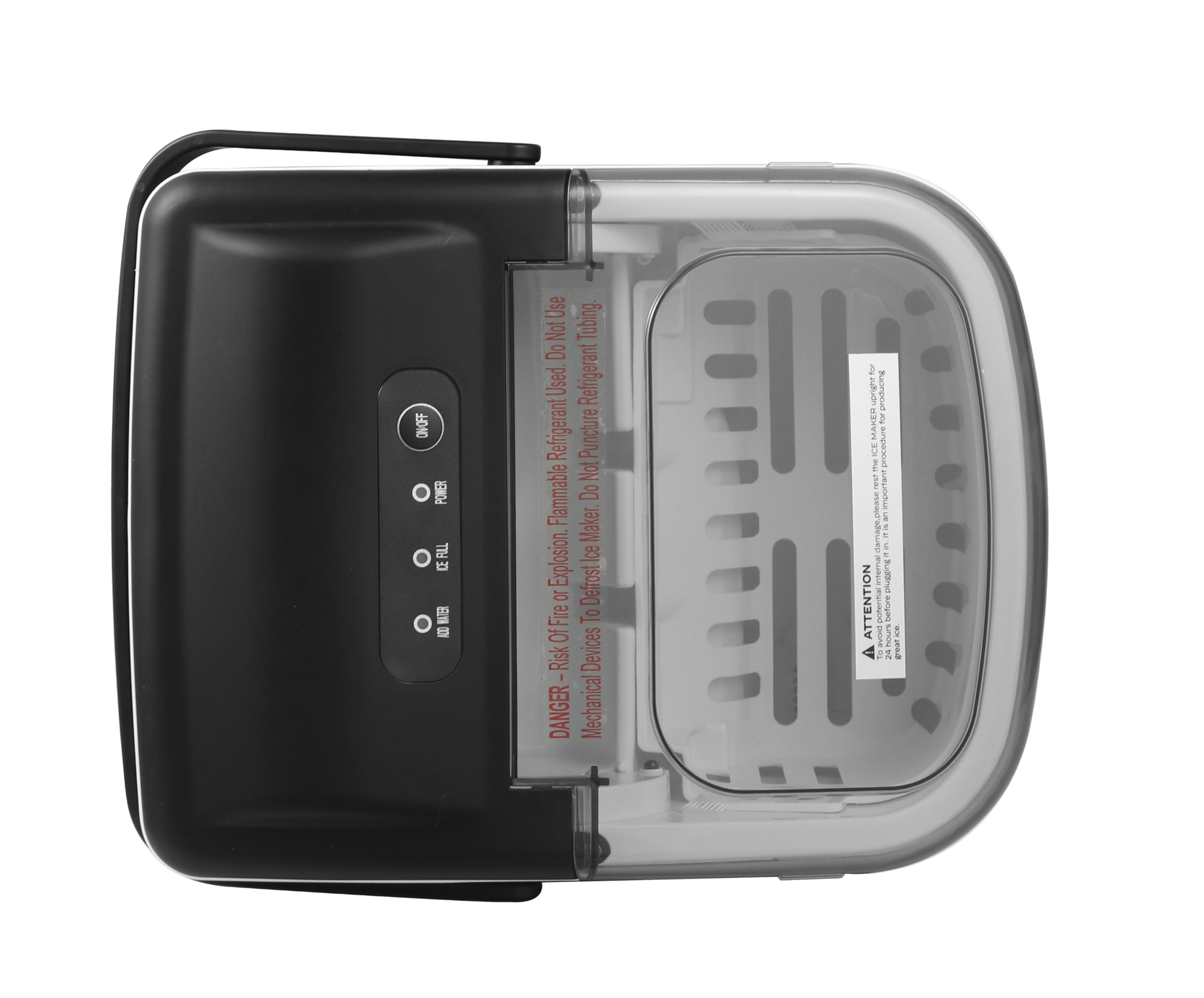 Panana Countertop Ice Maker Machine - Portable Automatic Ice Cube Maker for Home, Office & Parties - Makes 9 Ice Cubes in 7 Minutes - Low Noise Operation with Handle, Scoop & Basket (Black) - Perfect for Cocktails, Iced Coffee & Outdoor Events