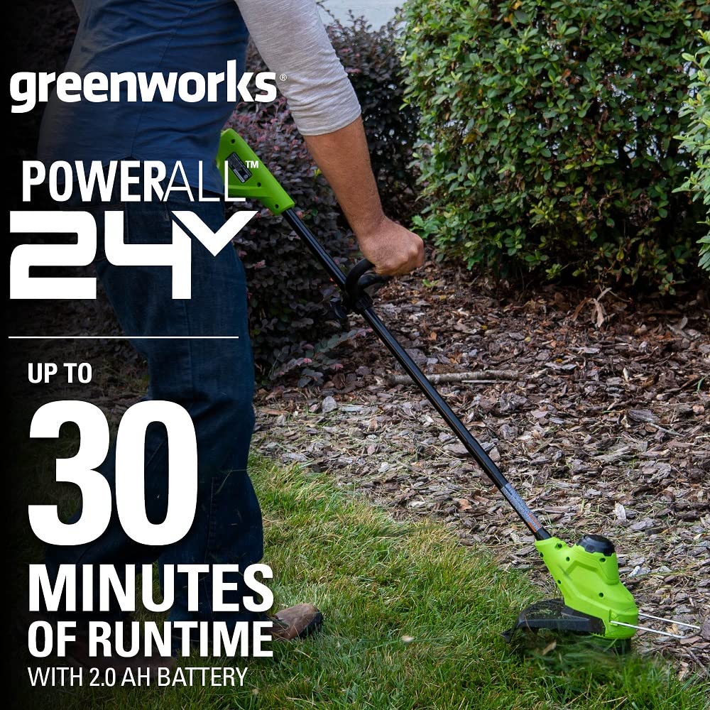 Greenworks 24V 10-Inch TORQDRIVE Cordless String Trimmer and Axial Blower Combo Kit (90 MPH / 320 CFM) with 2Ah USB Battery & Charger - Perfect for Lawn Care, Yard Maintenance, and Leaf Cleanup
