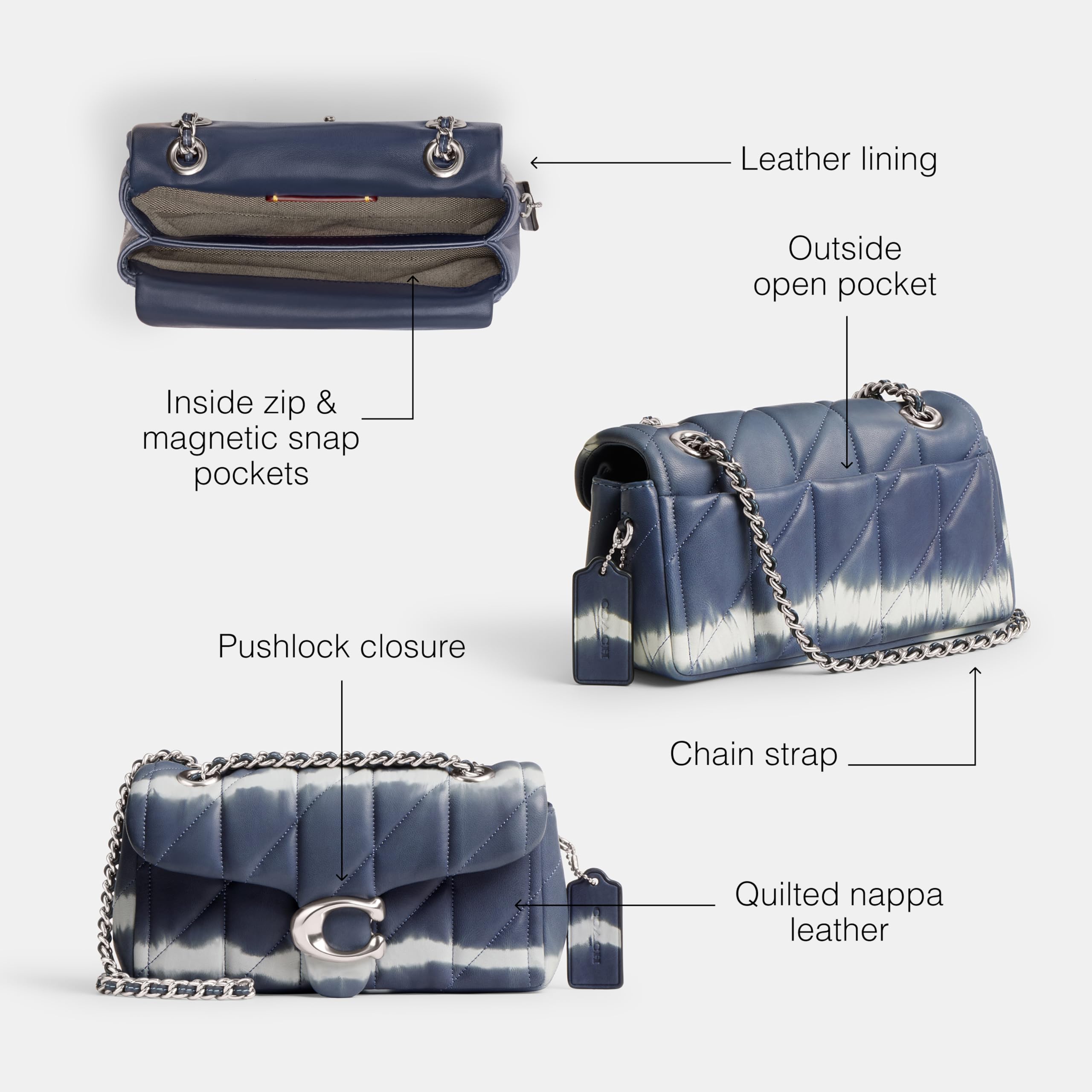 Coach Tabby 20 Shoulder Bag in Midnight Navy Multi - Stylish Crossbody Purse for Women, Perfect for Work, Travel & Everyday Use