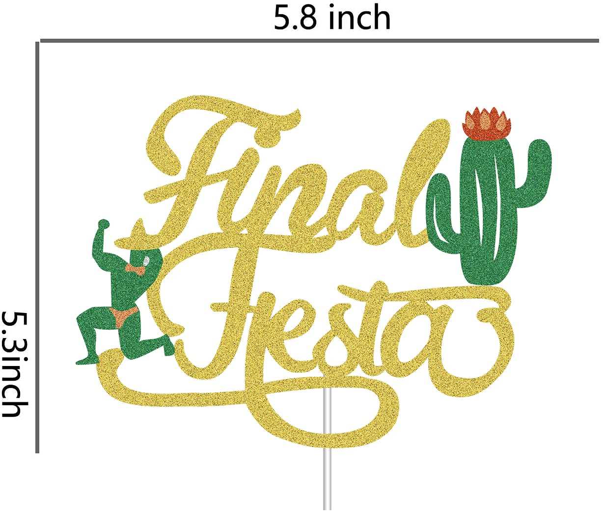 Final Fiesta Party Decorations - Mexican Fiesta Theme Party Supplies for Bachelorette, Wedding & Bridal Shower - Includes Banner & Cake Topper - Perfect for Last Fiesta Celebrations, Graduation Parties & Themed Events