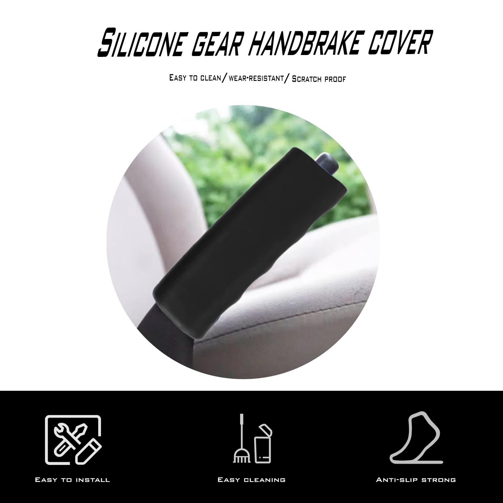 1 Pcs Car Handbrake Cover - Soft Silicone Handle Sleeve Protector for Most Vehicles | Anti-Slip Grip Enhancer | Perfect for Daily Driving & Long Trips