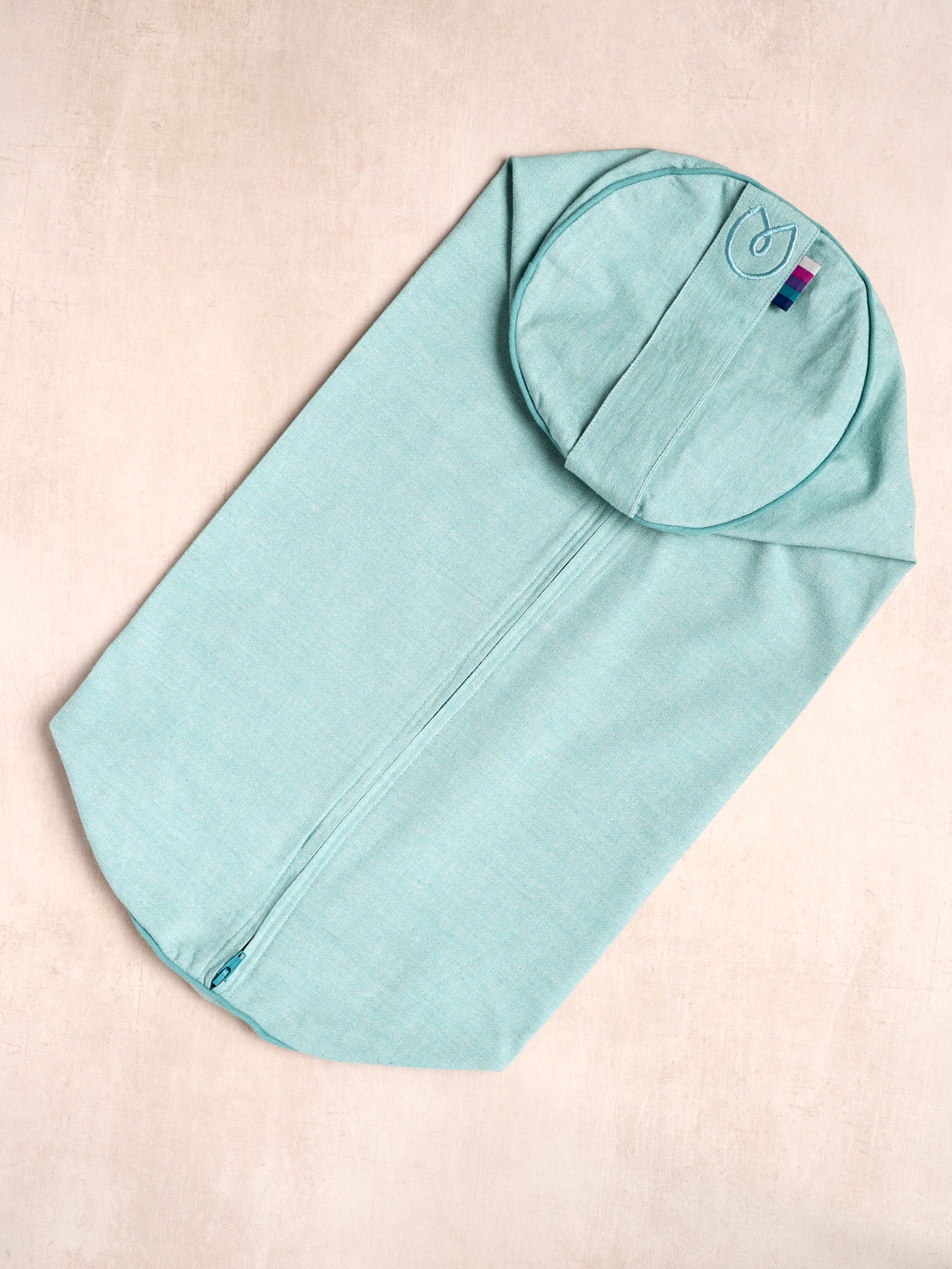 Organic Cotton Chambray Bolster Pillow Cover - Yoga & Meditation Support - Eco-Friendly Home Decor for Relaxation & Comfort