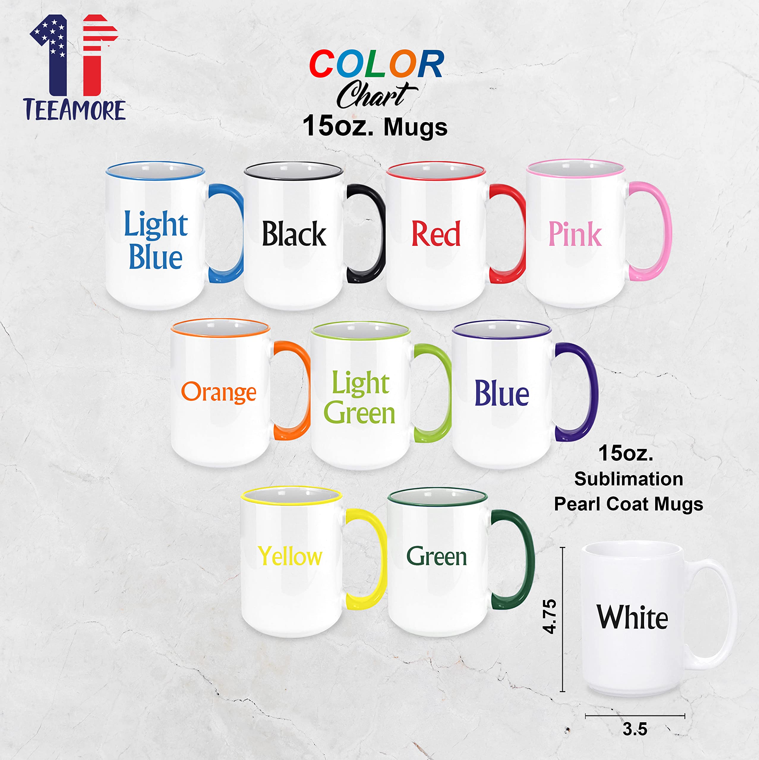 Personalized 15oz Custom Coffee Mugs - Add Your Photo, Logo & Text - Ceramic Travel Mug for Office, Gifts & Home Use