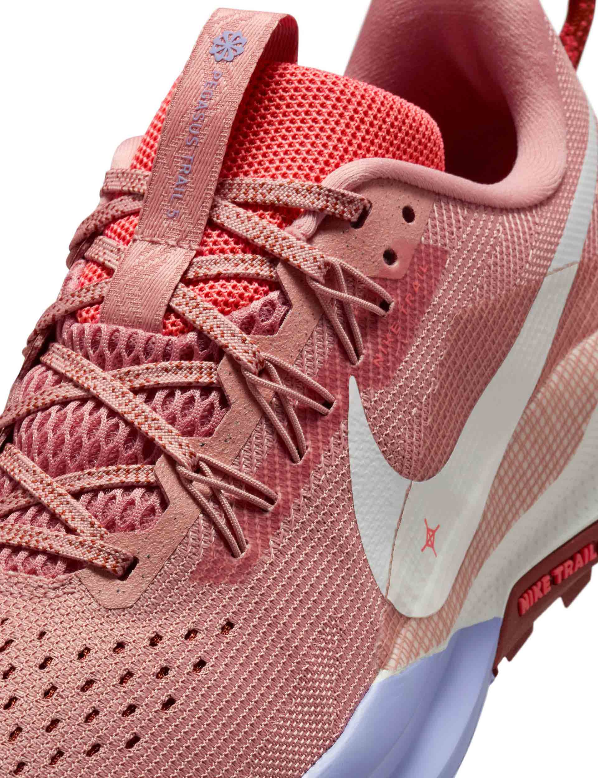 Pegasus Trail 5 Running Shoes - Red Stardust/Sail/Lilac Ice/Mars Stone | Lightweight Trail Runners for Men & Women | Perfect for Hiking, Jogging & Outdoor Adventures
