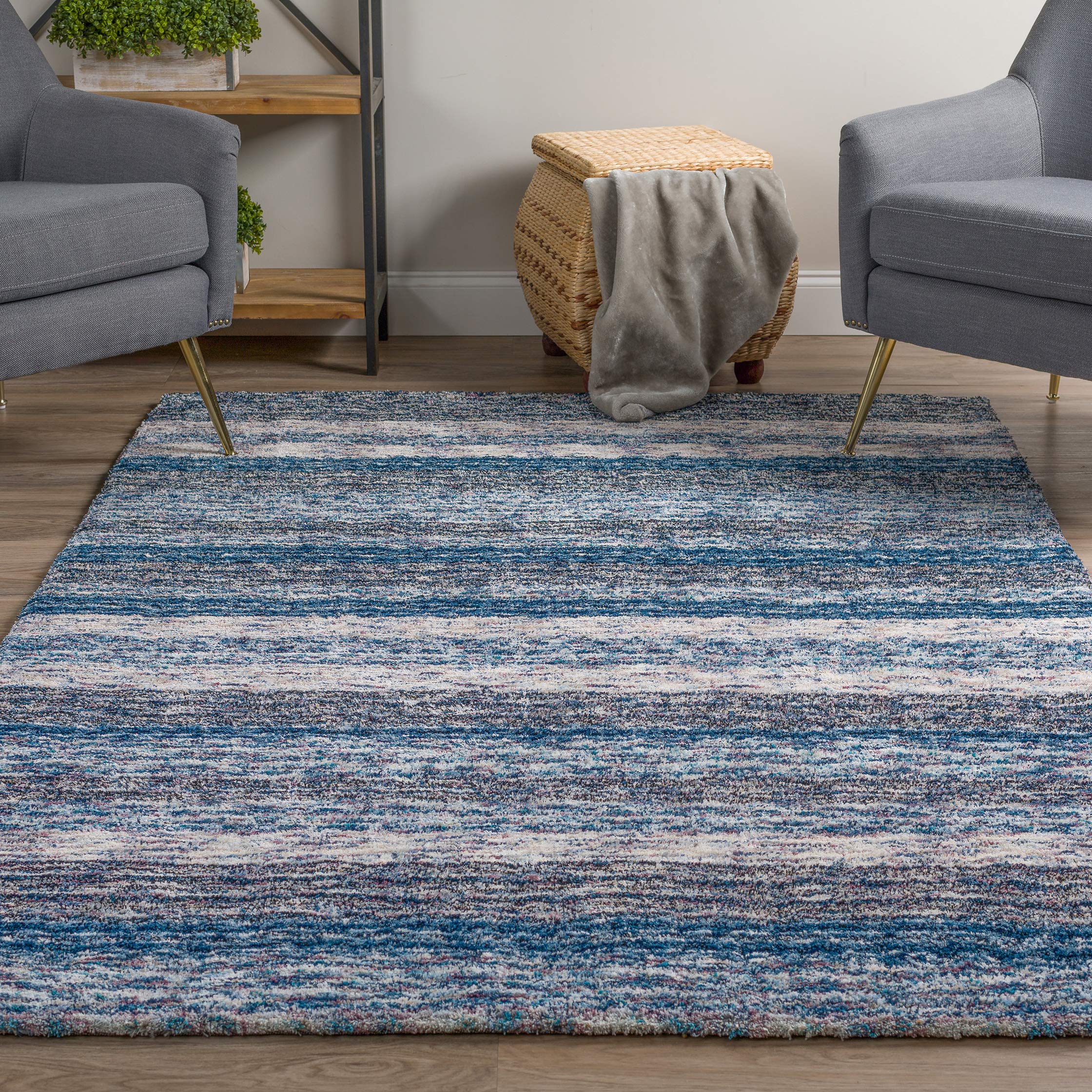 Addison Rugs SANIBEL31 Navy Blue 8'X10' Area Rug - Soft & Durable for Living Room, Bedroom, or Office Decor