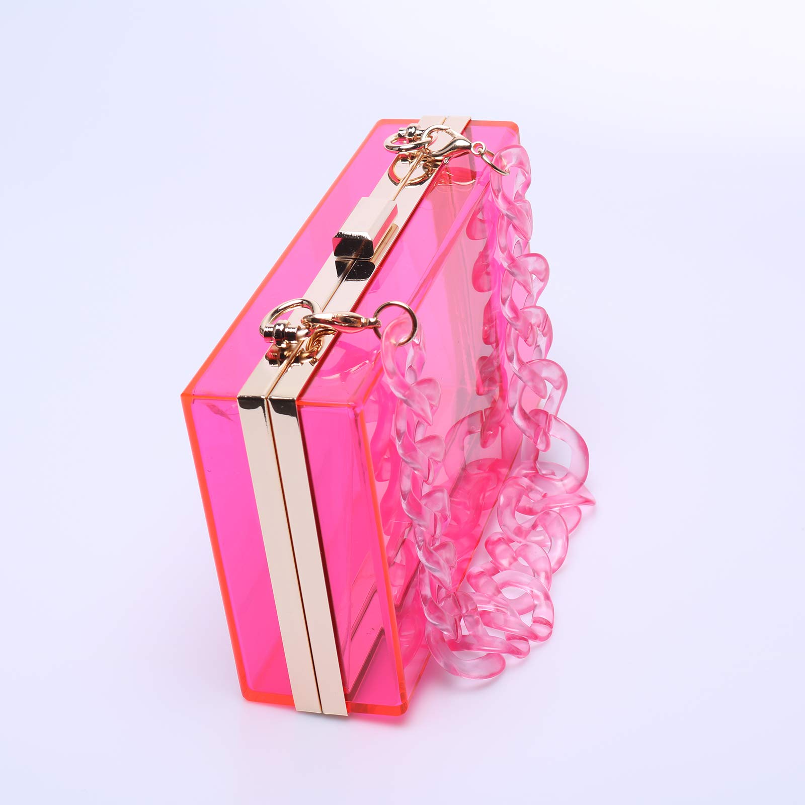 Elegant Women's Acrylic Transparent Evening Clutch Bag - Vintage Style Banquet Handbag for Parties, Weddings & Formal Events