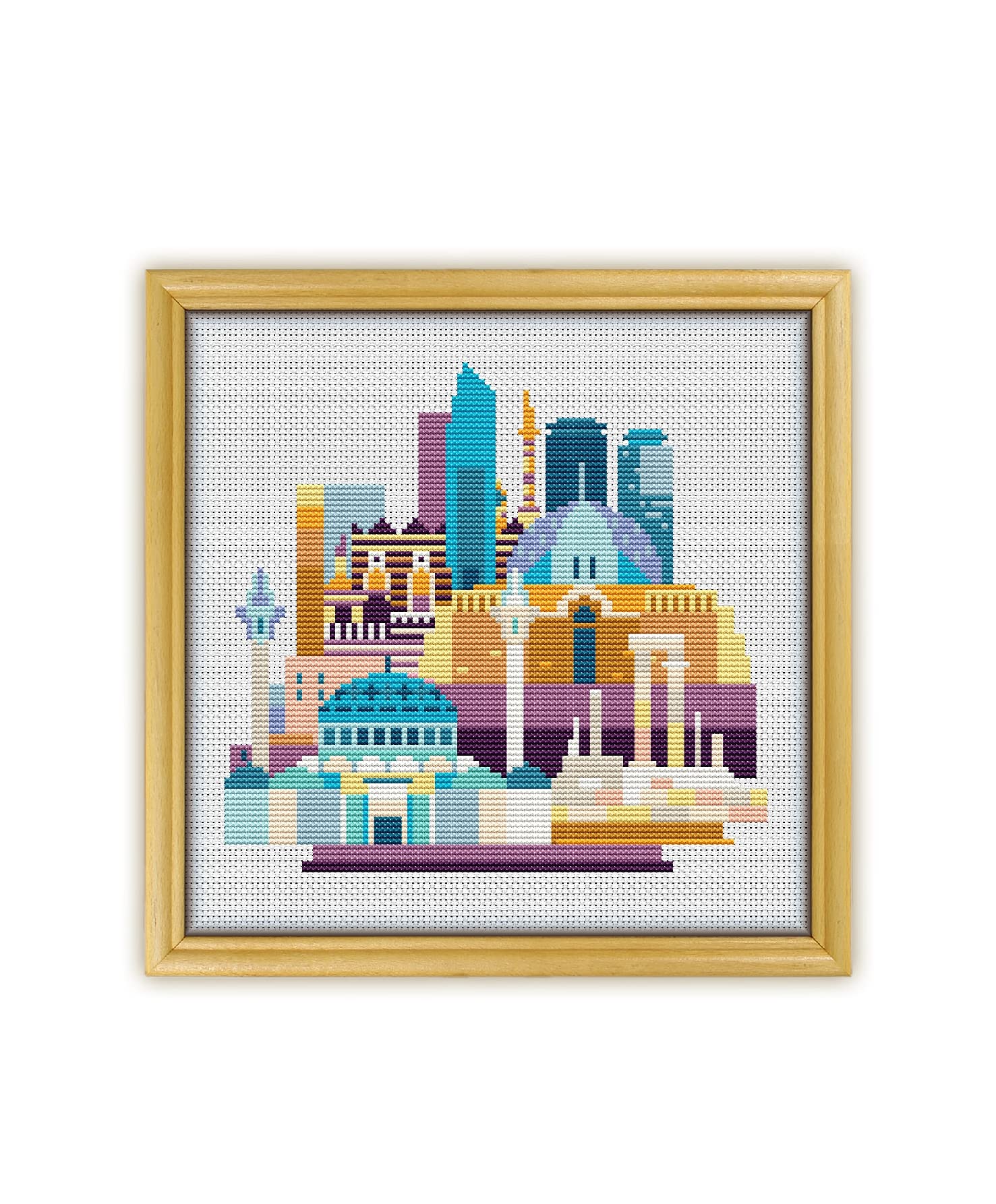 Amman K830 Complete Cross Stitch Kit with Threads, Needles, Fabric, Clippers & Needle Threader - Premium Embroidery Starter Set for Beginners & Experts - Perfect for DIY Home Decor, Gifts & Craft Projects