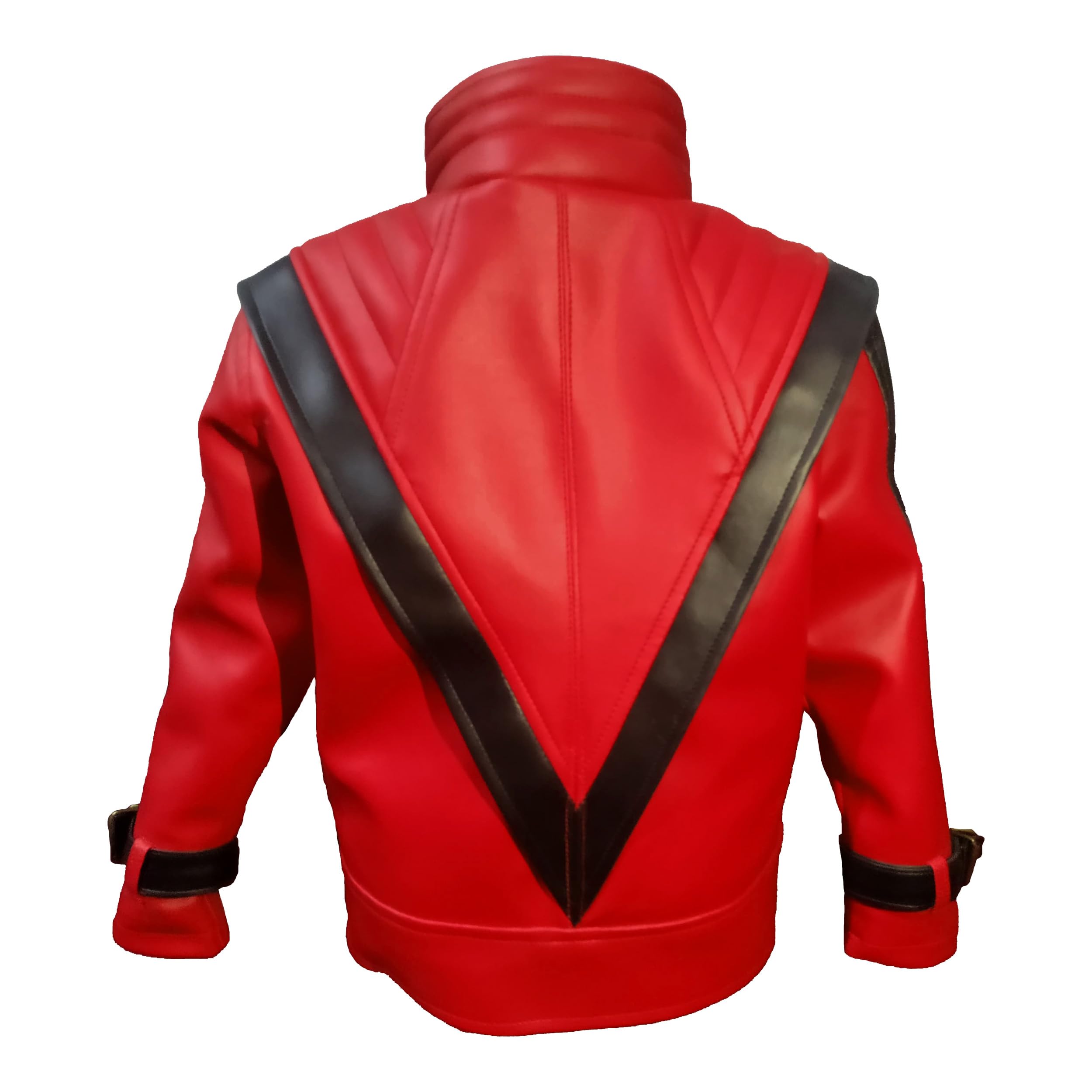 Kids Thriller Red Leather Jacket for Boys | Halloween Costume & Dance Party