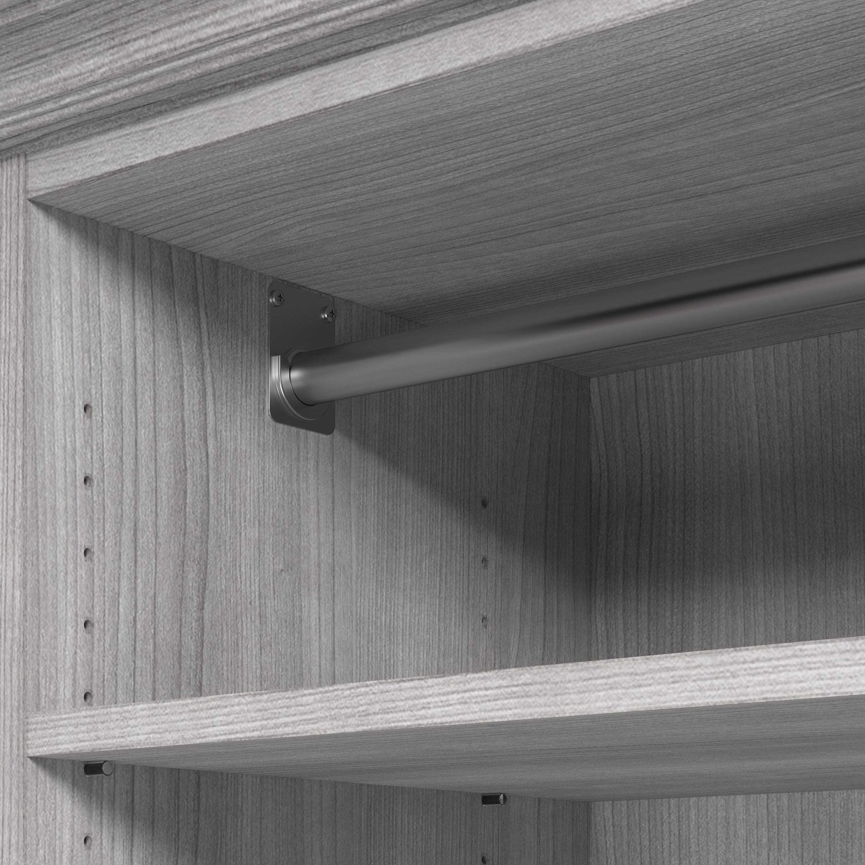 Space-Saving Low Storage Unit with Hanging Rod - 3 Color Options for Bedroom, Closet & Entryway Organization