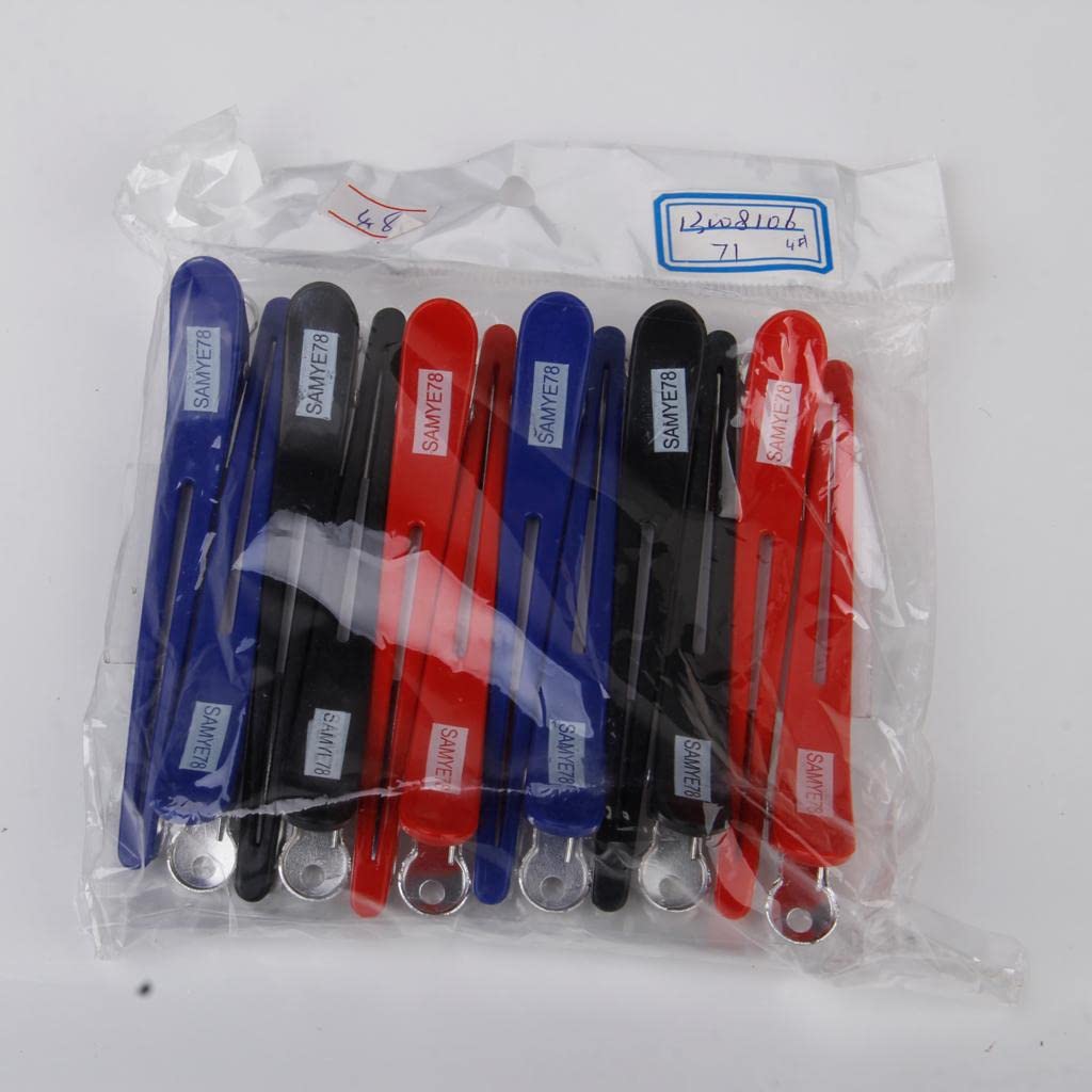 GAH 12-Piece Sectioning Clips for Hair Styling - Professional Curl Hair Clamps for Salon & Home Use - Perfect for Hairdressing, Coloring, and Styling