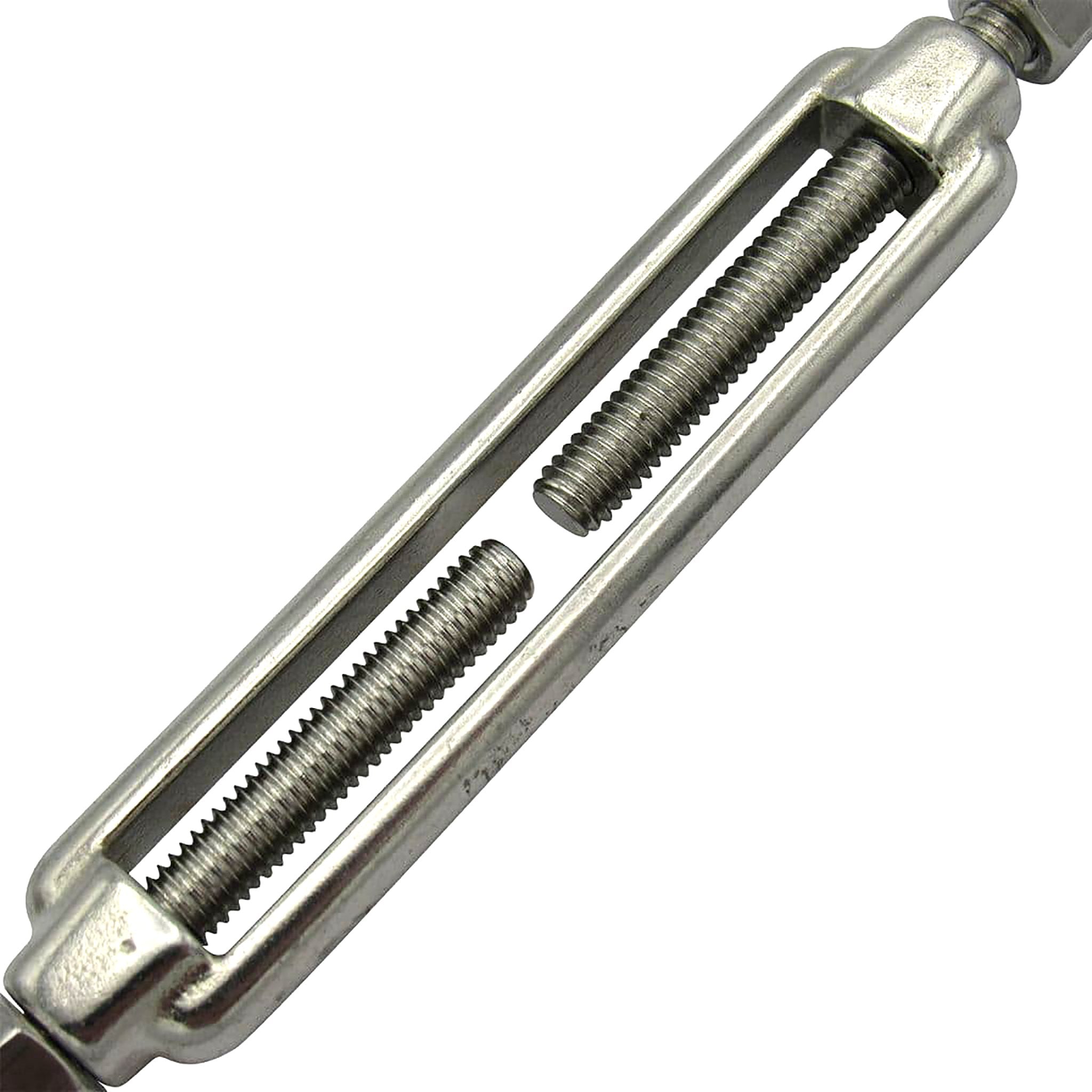 Al Fresco Jaw Jaw Turnbuckle M12 - Heavy Duty Stainless Steel Turnbuckle for Rigging, Marine, and Construction Use - Perfect for Sailboat Rigging, Fence Tensioning, and Industrial Applications