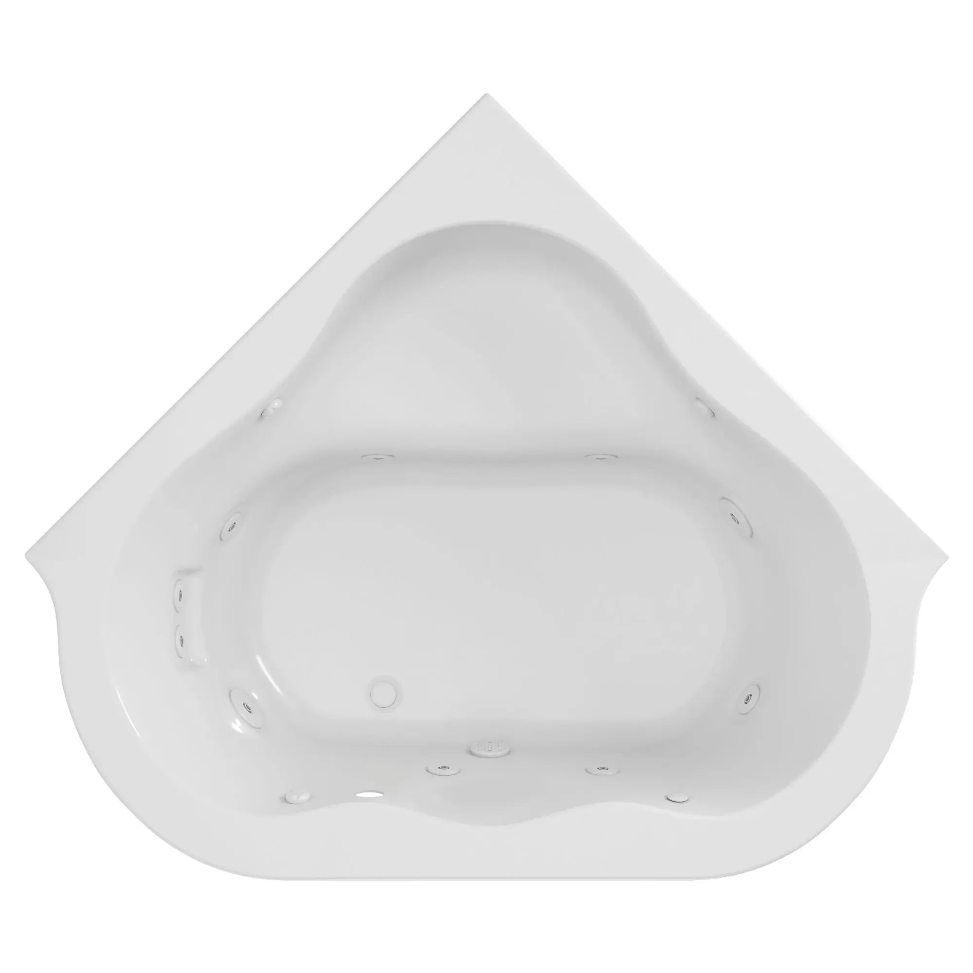 EverClean 60 x 60 Inch Corner Whirlpool Bathtub - Large Acrylic Soaking Spa Tub with Hydrotherapy Jets for Relaxation & Muscle Relief - Perfect for Master Bathroom or Luxury Home Spa Retreat