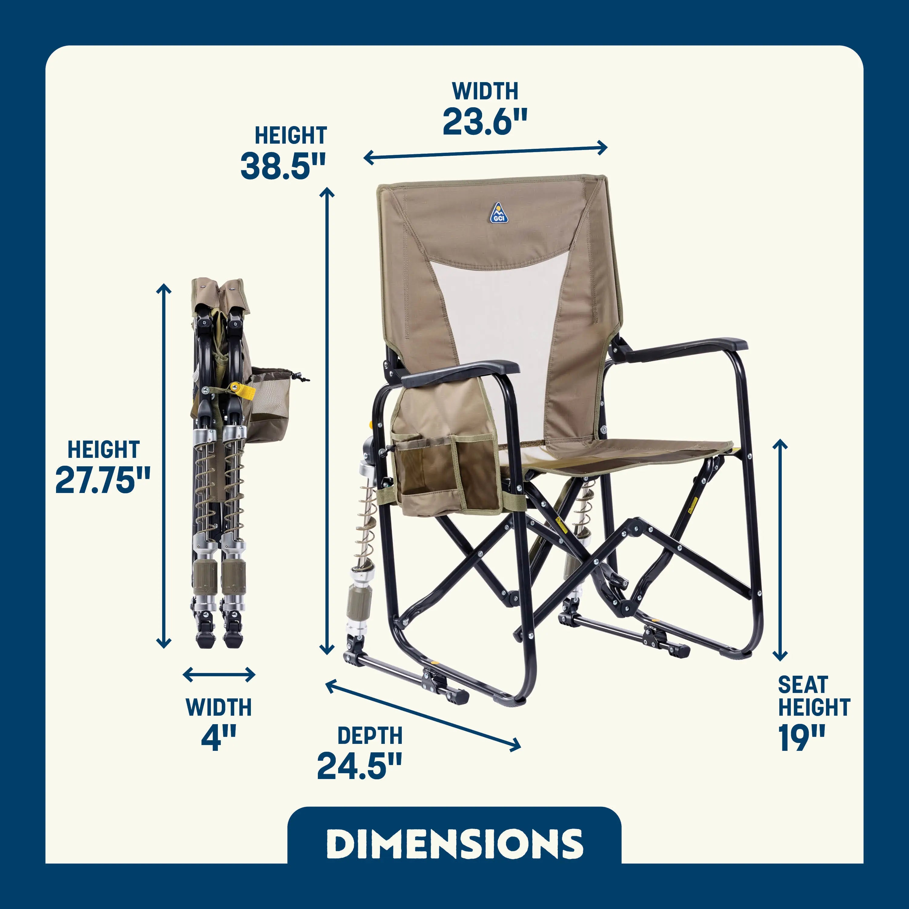 Adjustable Rocker™ - Ergonomic Office Chair with Lumbar Support for Home & Work - Perfect for Gaming, Studying, and Long Hours Sitting