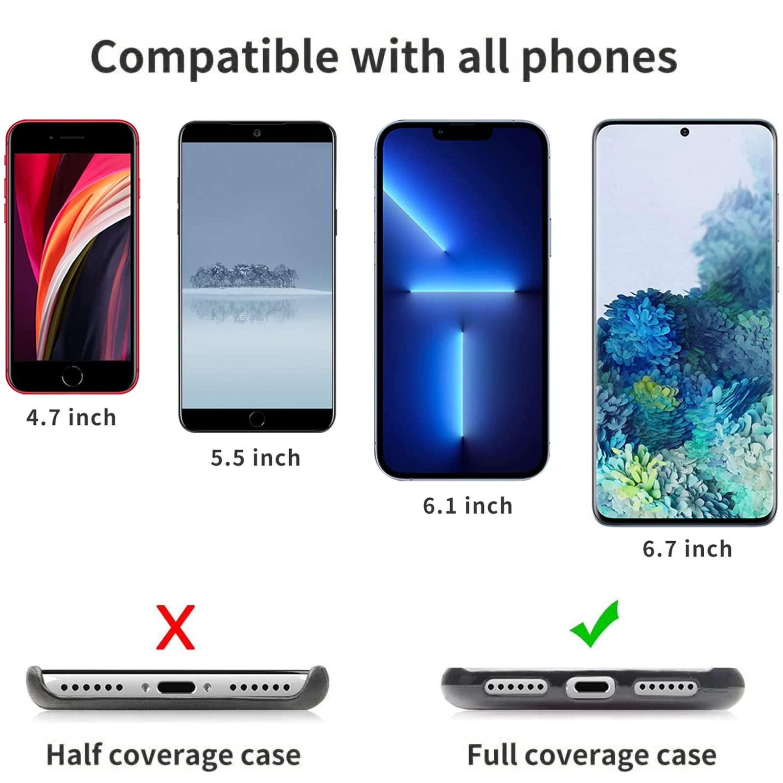 Universal Phone Lanyard - Adjustable Nylon Neck Strap with Detachable Tether for Smartphones - Perfect for Travel & Work