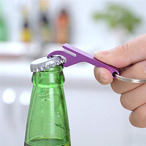 4-in-1 Portable Bottle Opener Keychain - Aluminum Alloy Multi-Tool for Beer, Soda & Wine - Compact Kitchen & Bar Accessory (5-Pack) - Perfect for Camping, Parties & Outdoor Adventures