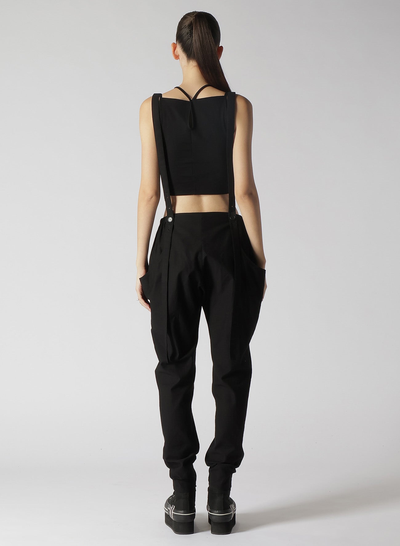 Men's Cotton Serge Pants with Suspenders - Durable Workwear for Professionals & Outdoor Activities
