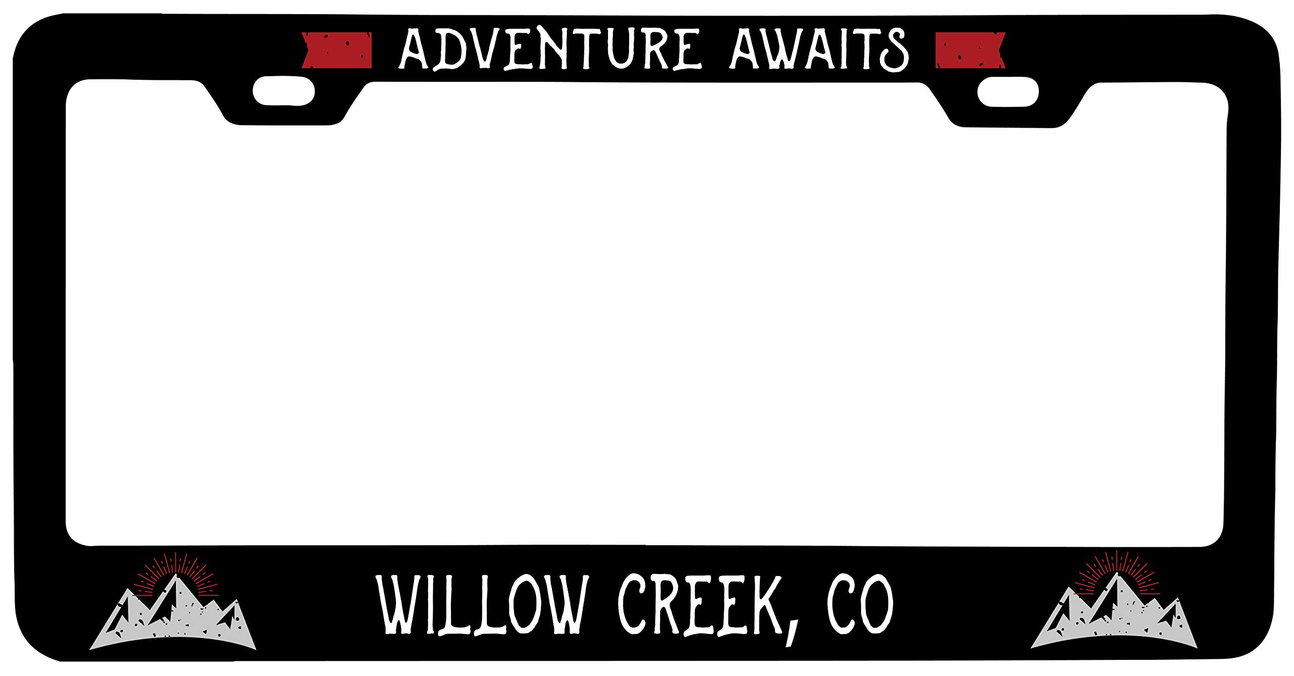 R and R Imports Willow Creek Colorado Vanity Metal License Plate Frame - Durable Car Accessory for Personalization & State Pride - Perfect for Cars, Trucks & Motorcycles