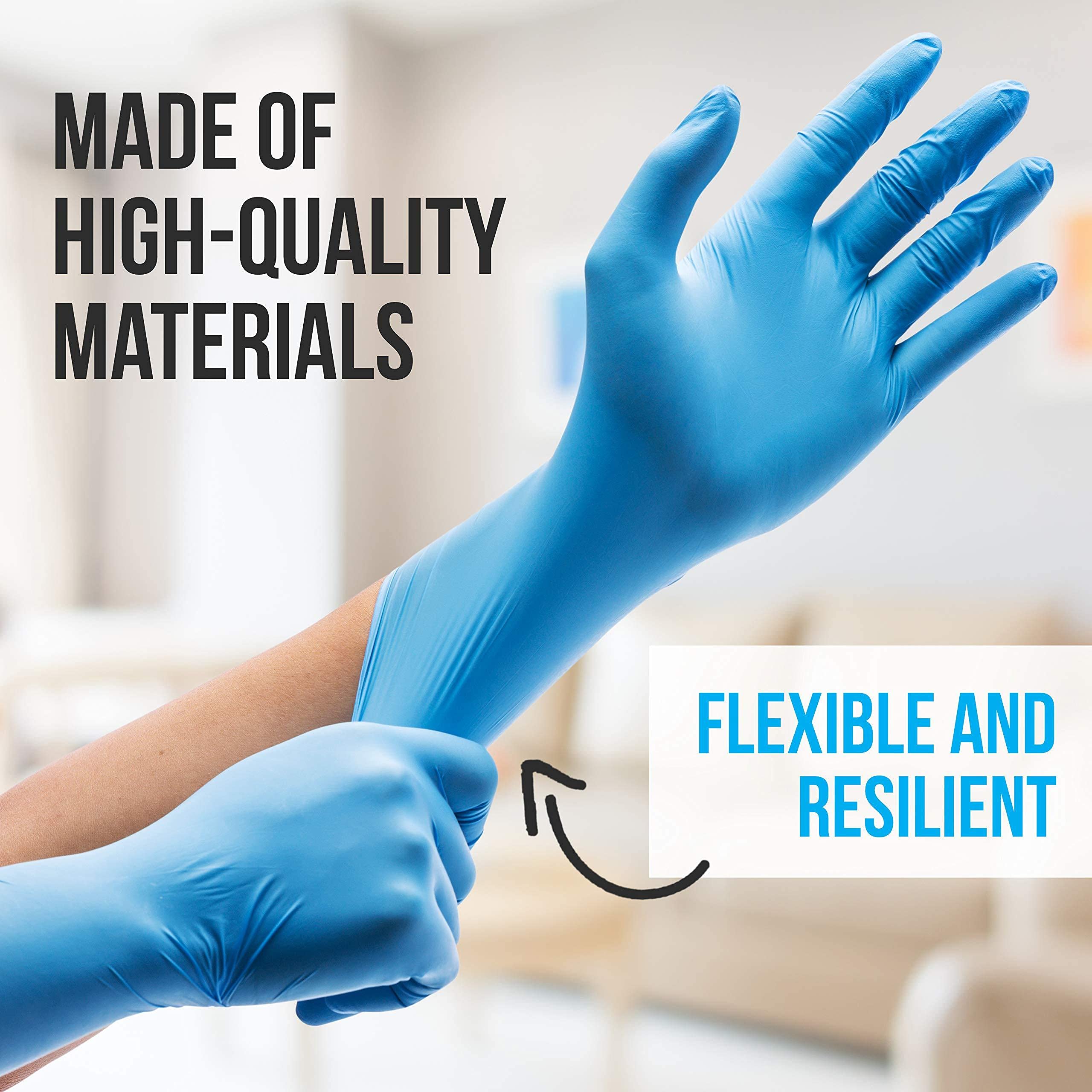 Style Setter Powder-Free Nitrile Disposable Exam Gloves - 300 Count, Latex-Free Medical Gloves for Healthcare, Food Handling & Cleaning - FDA Approved, Comfortable & Durable Protective Gloves