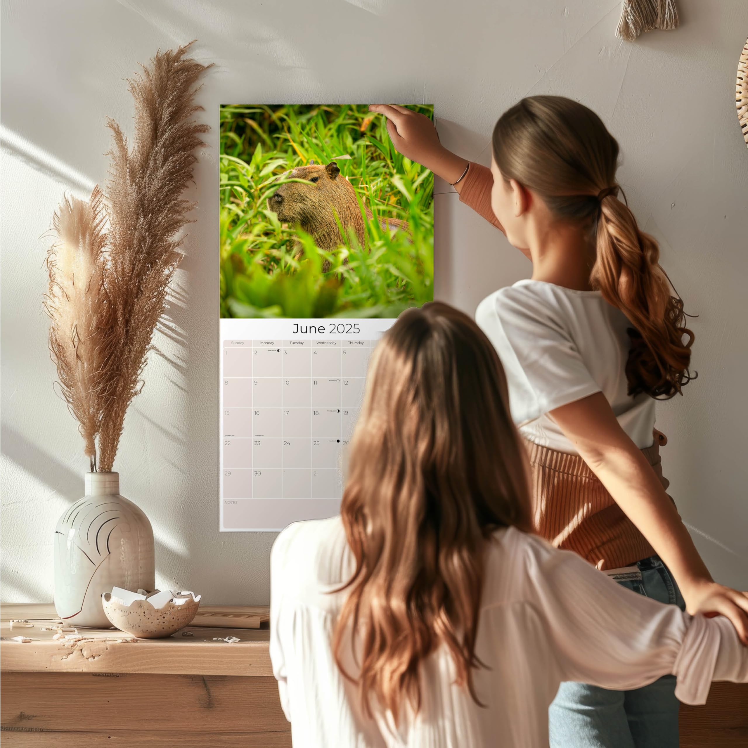 2024-2025 Capybara Wildlife Wall Calendar - 12