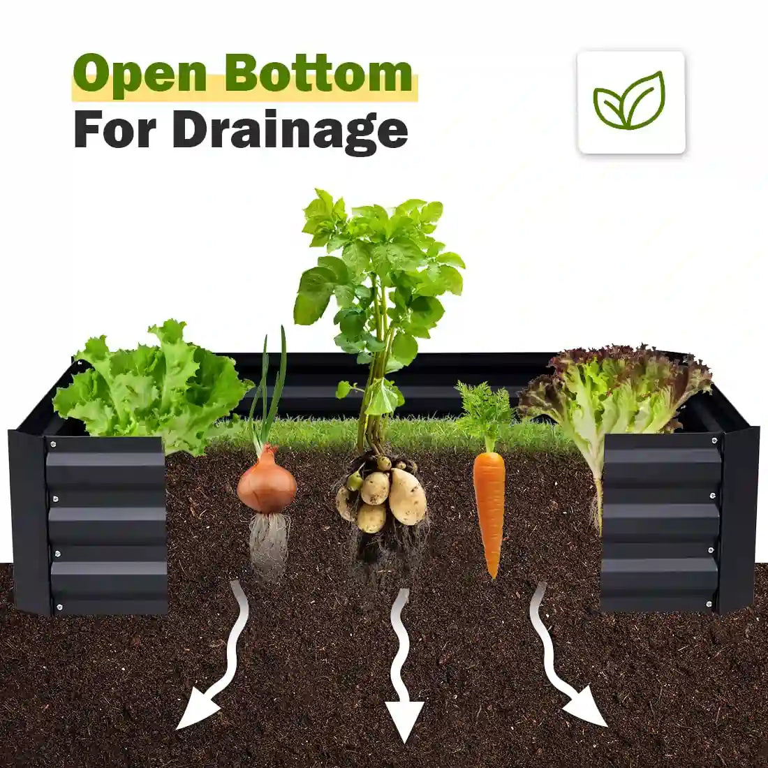 Raised Garden Bed Kit - Elevated Outdoor Planter Box for Vegetables, Herbs & Flowers | Durable Wooden Gardening Container for Backyard, Patio & Balcony | Perfect for Urban Farming & Small Space Gardening