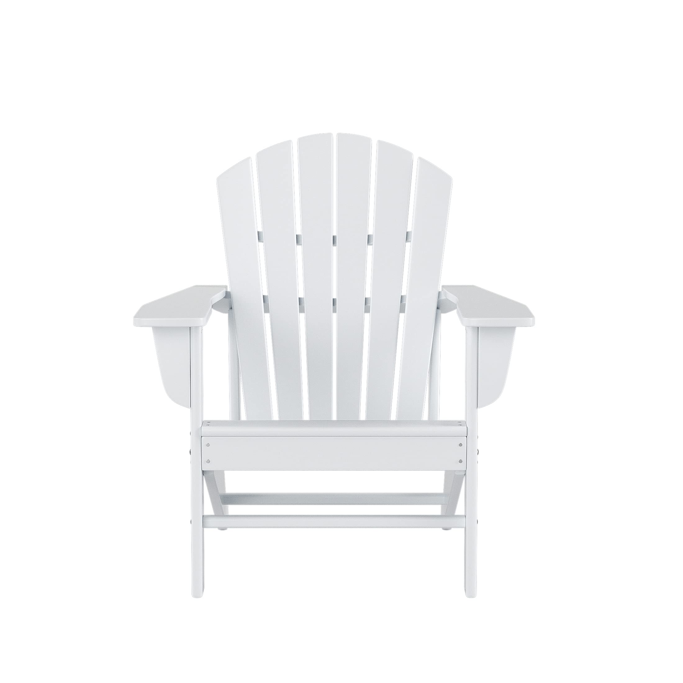 Premium 2-Piece Outdoor Adirondack Chair Set with Side Table - Durable Poly Lumber Seating for Beach, Patio, Garden & Backyard - Classic White Retro Loungers Perfect for Relaxing by the Pool or Coastal Getaways