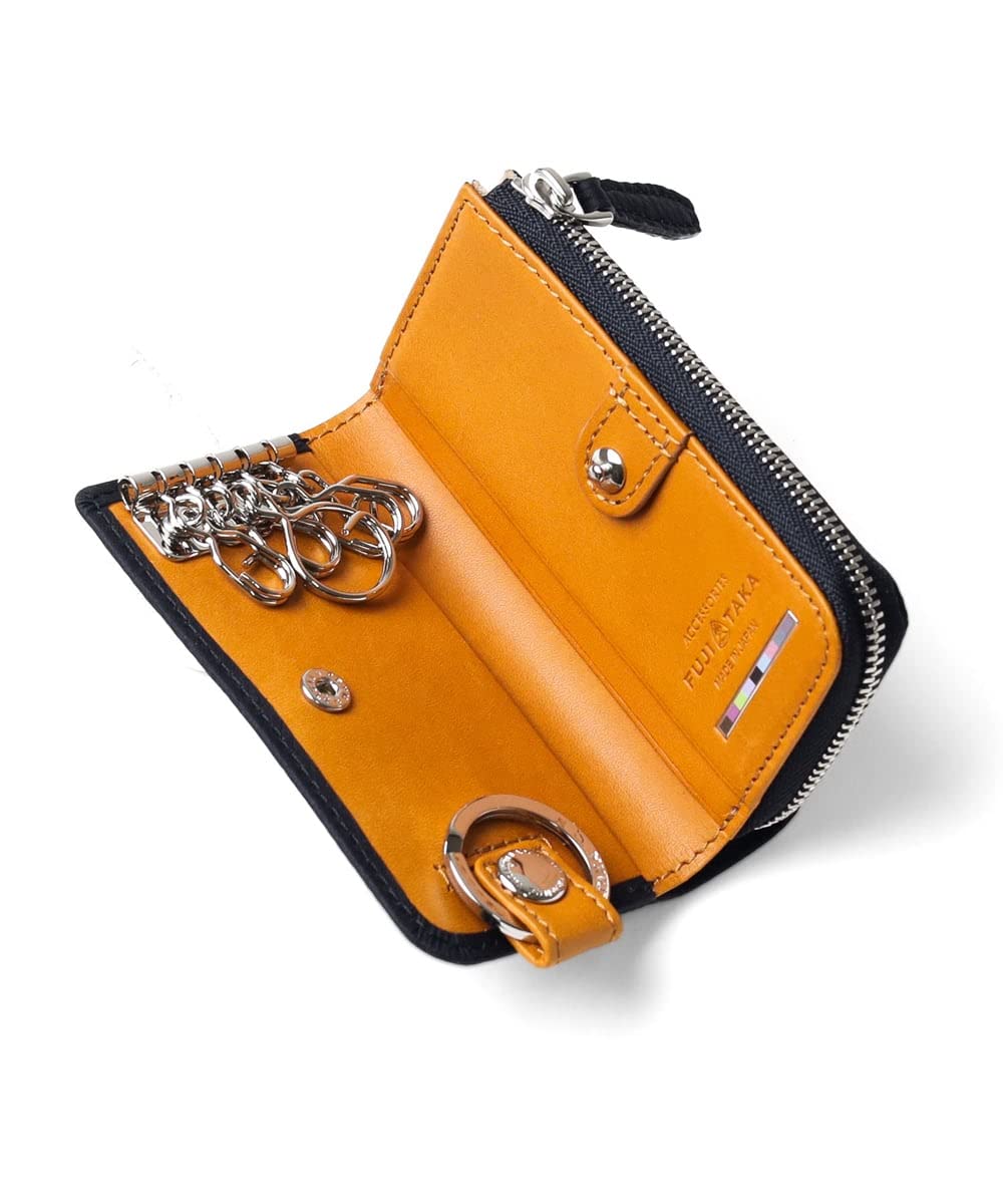 Premium Japanese Leather Key Case & Coin Holder - Handcrafted Accessory No.639601 | Ideal for Organizing Keys, Coins, and Small Essentials