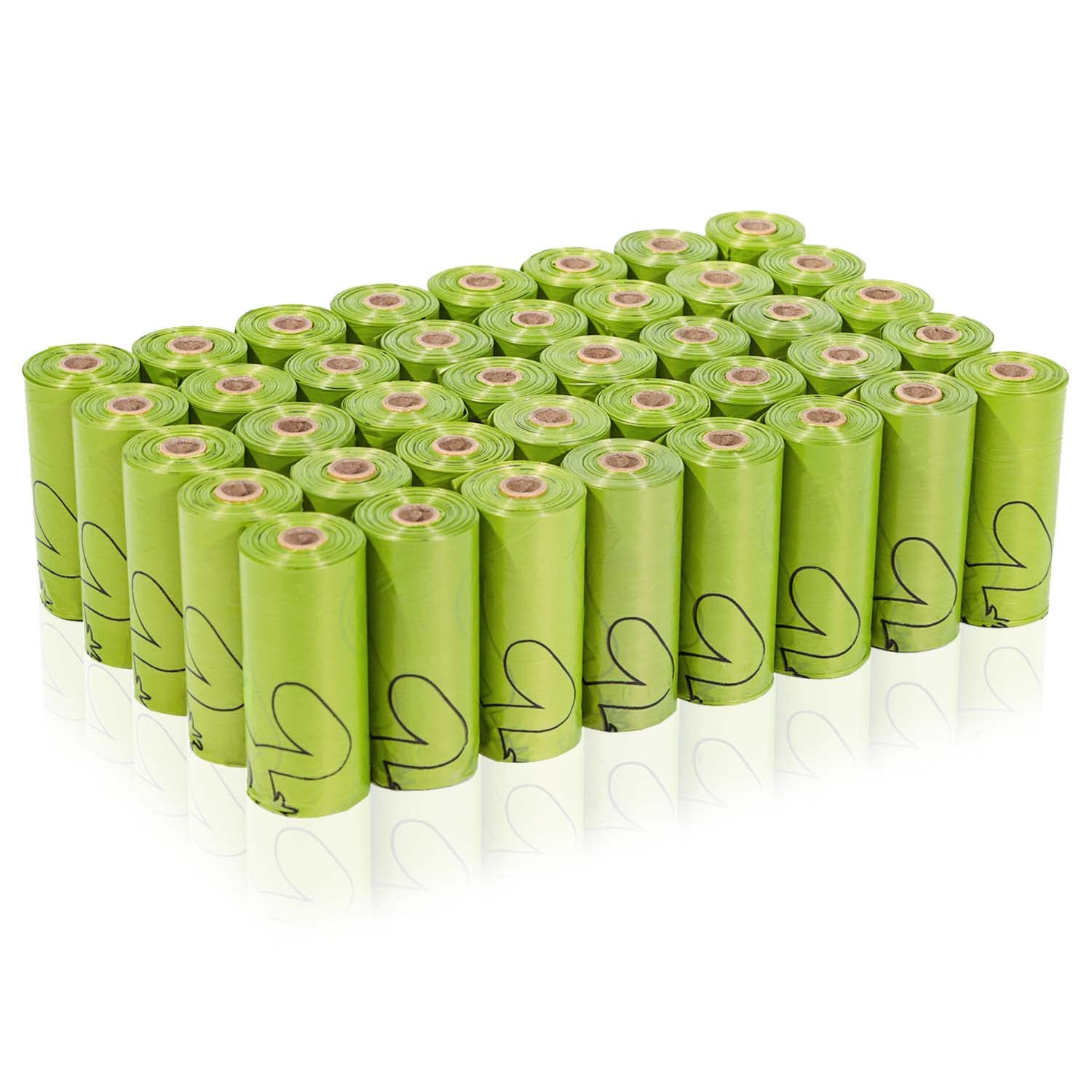 AiTodos® 600 Count Unscented Dog Waste Bags - 12.5 x 9 Inch Leak Proof & Durable Poop Bags - Eco Friendly Corn Starch & PET Blend - Perfect for Dog Walking, Park Visits & Travel Use
