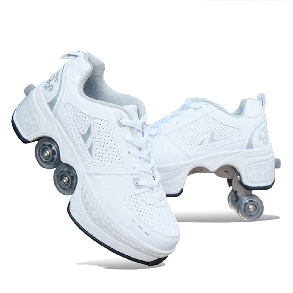 **Women's & Girls' Roller Skates - Retractable Wheels for Parkour, Outdoor & Indoor Use | Quad & Inline Skates for Adults & Kids**    *(Perfect for skating rinks, parks, fitness, commuting & fun family activities!)*