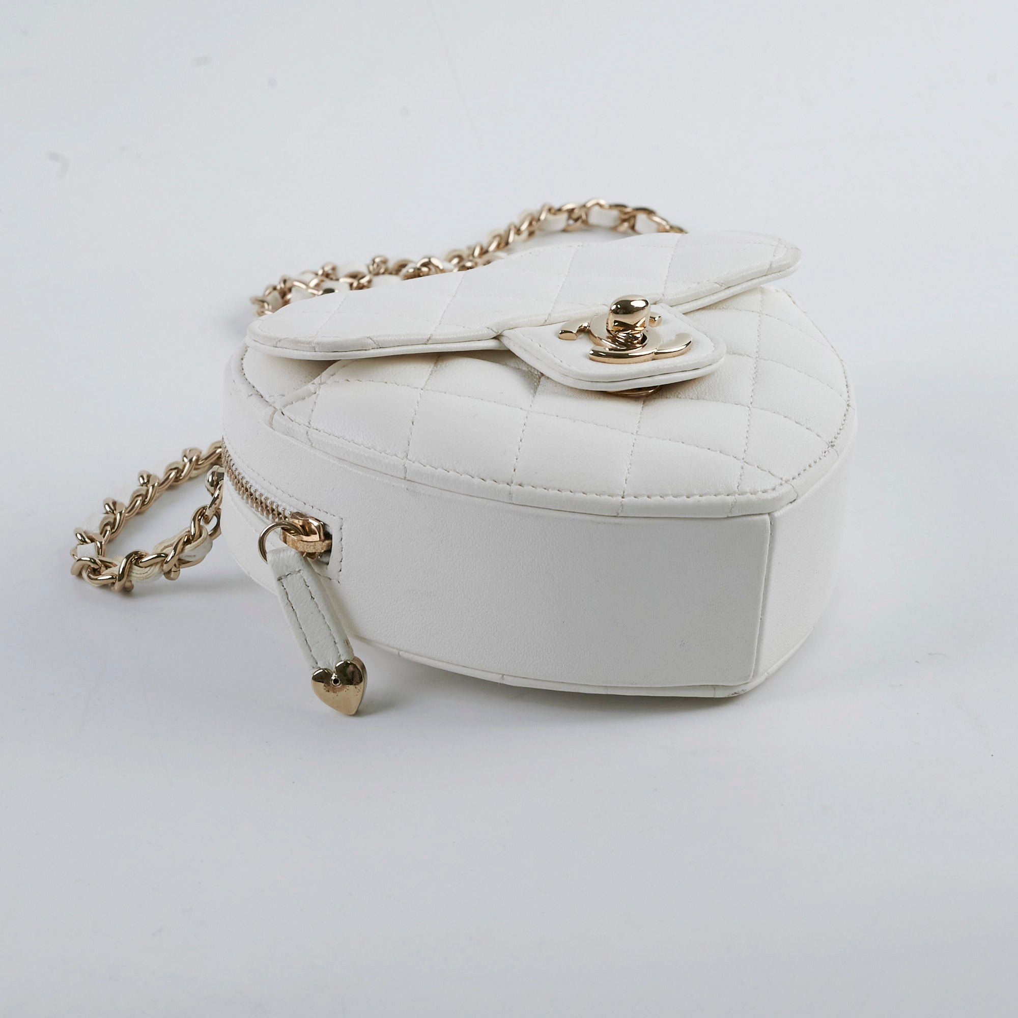 Chanel Mini Heart Bag White 32 Series - Luxury Crossbody Bag for Women | Perfect for Date Night, Parties & Special Occasions