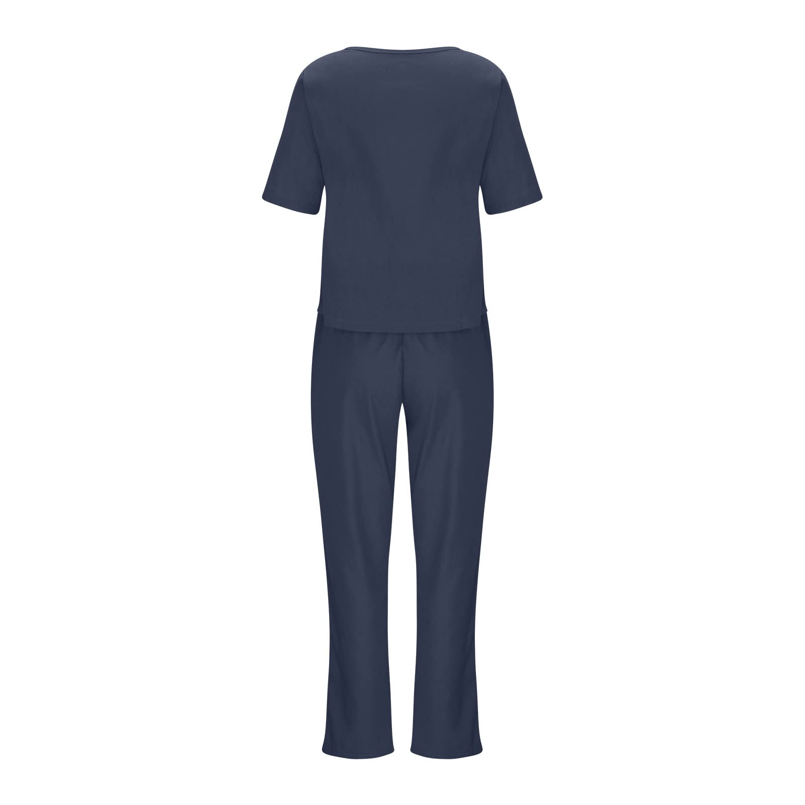 Breathable Women's Linen Shirt & Wide Leg Pants Set - 2 Piece Outfit for Summer & Fall | Maternity-Friendly Loungewear, Pajama Set & Casual Wear