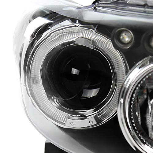 2008-2010 LED Halo Black Projector Headlights - High Performance Driving Lamps Pair for Night Visibility & Style Upgrade | Perfect for Jeep Wrangler, Dodge Ram & Off-Road Vehicles