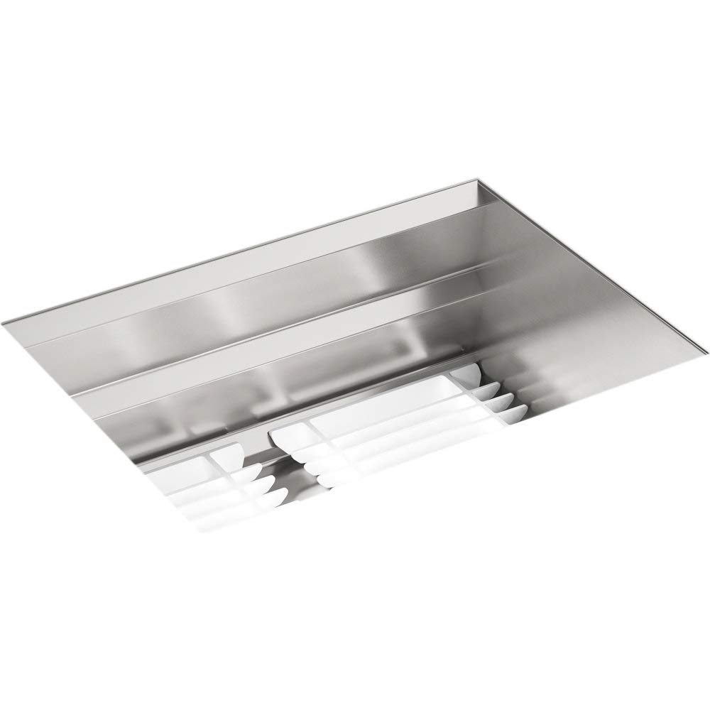 Kohler Prolific 23-Inch Undermount Stainless Steel Single Bowl Kitchen Sink - 18 Gauge, 10-Inch Deep with Accessories (Model K-23650-NA) | Perfect for Modern Kitchens, Restaurant Prep & Heavy-Duty Cooking