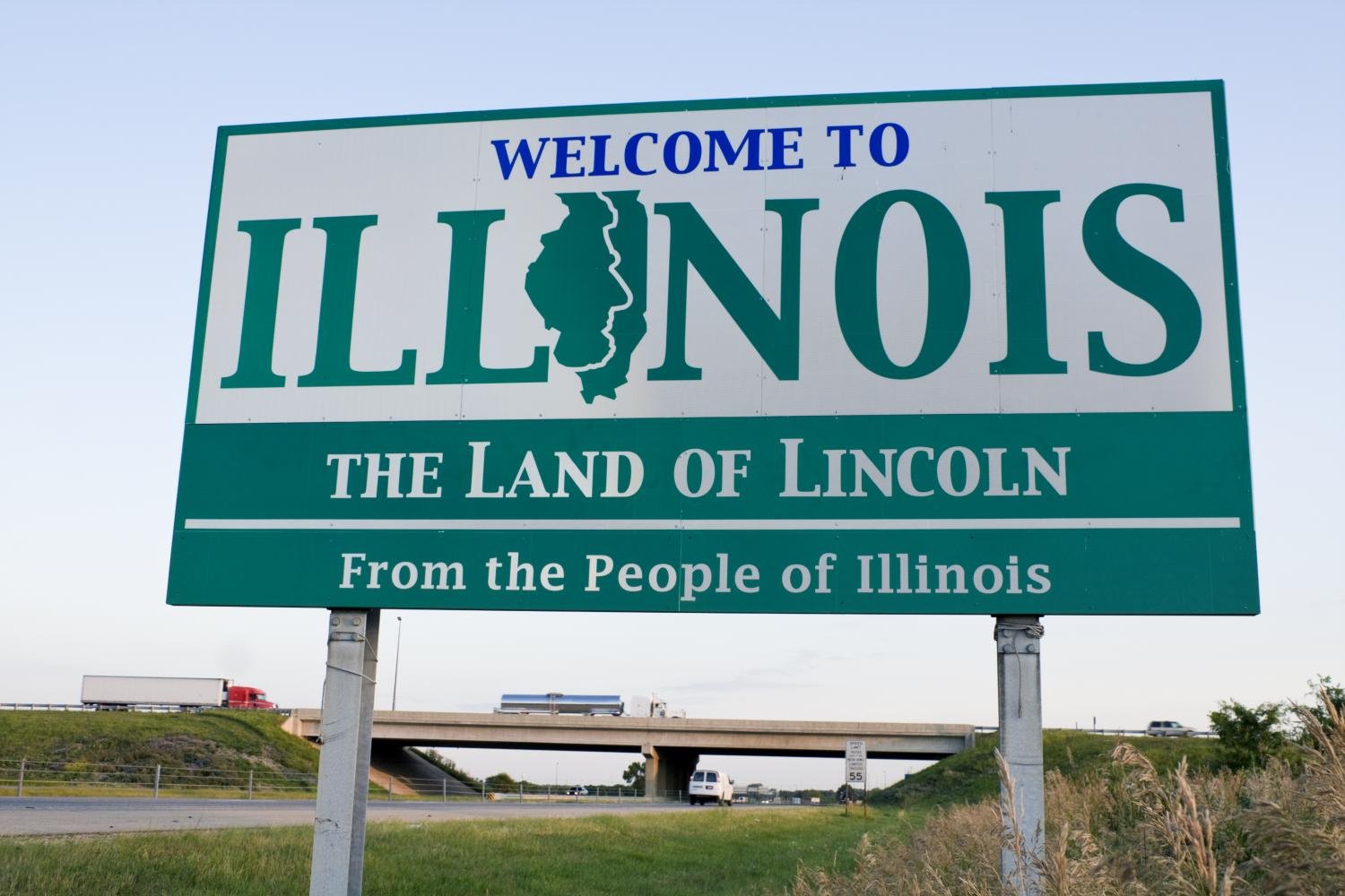 Illinois Welcome Sign Wall Mural - Peel and Stick Graphic (72