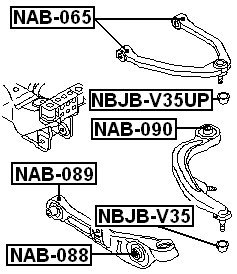 Febest 54469Cd001 - Lower Control Arm Bushing for Nissan Altima, Maxima, Sentra - Replacement Suspension Part for Smooth Ride & Handling - Perfect for DIY Repairs & Auto Shops