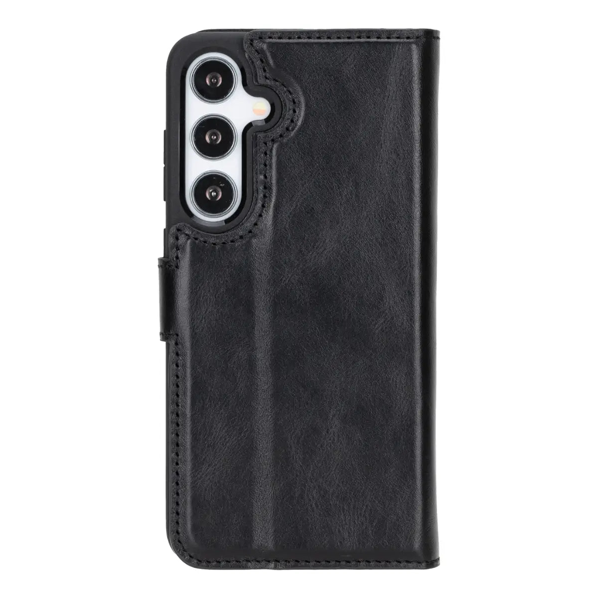 Premium Black Magnetic Leather Wallet Case for Samsung Galaxy S25 Plus - Slim Protective Cover with Card Slots for Credit Cards & ID - Perfect for Everyday Use, Travel & Business