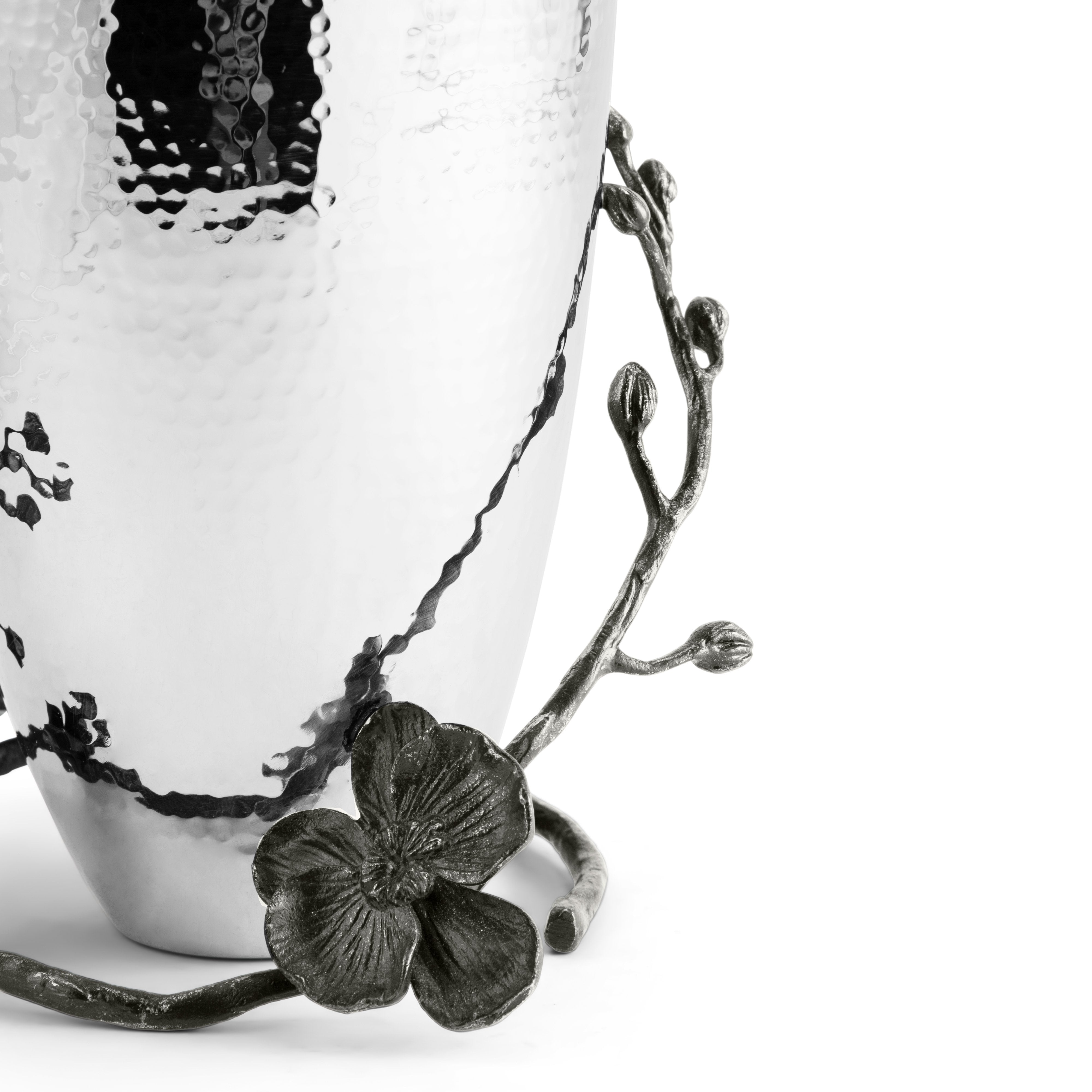 Elegant Black Orchid Vase - Modern Home Decor for Living Room, Office & Wedding Centerpieces
