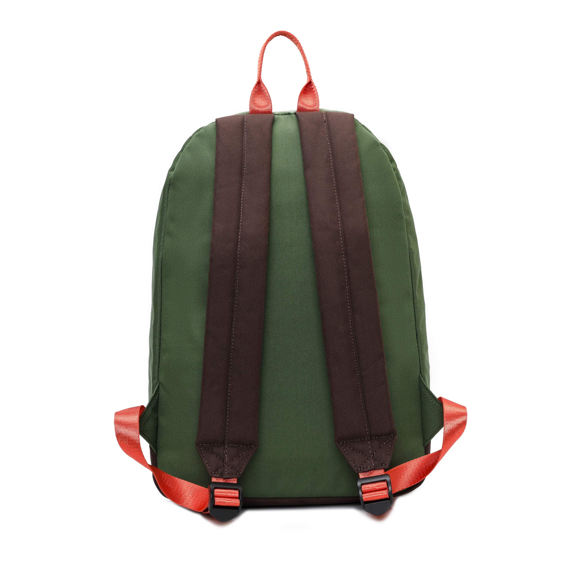 YLX Classic Eco-Friendly Travel Laptop Backpack - Stylish Computer Bag for Men & Women, Perfect for University & School, Fits 15” Laptops, Ideal for Work, Commute & Outdoor Adventures (Army Green & Dark Brown)