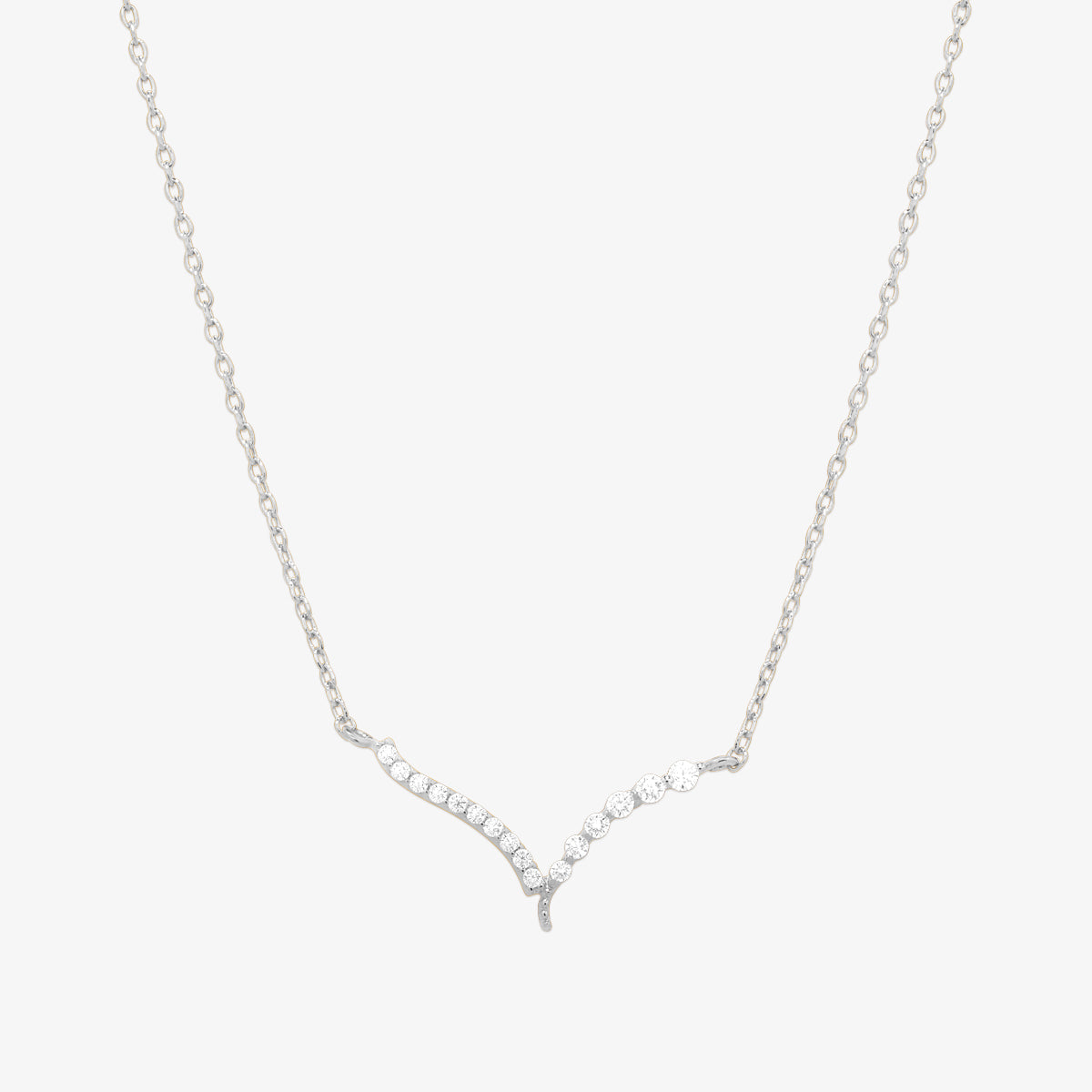 Elegant V-Shaped Cubic Zirconia Necklace for Women - Perfect for Weddings, Parties & Everyday Wear