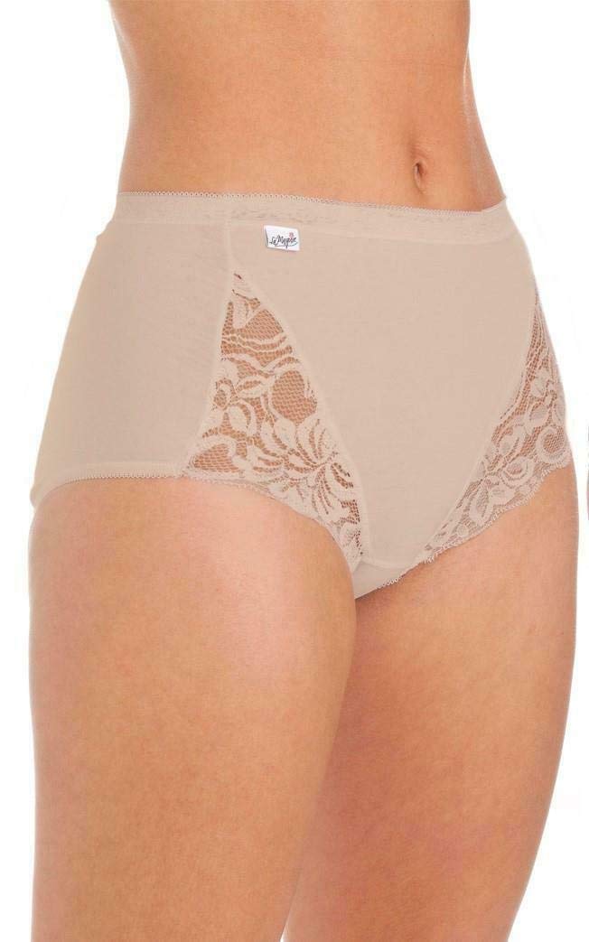 3 Pack Women's Full Coverage Lace Stretch Briefs - Comfortable Cotton Bikini Underwear with Support for Daily Wear, Sleep & Travel