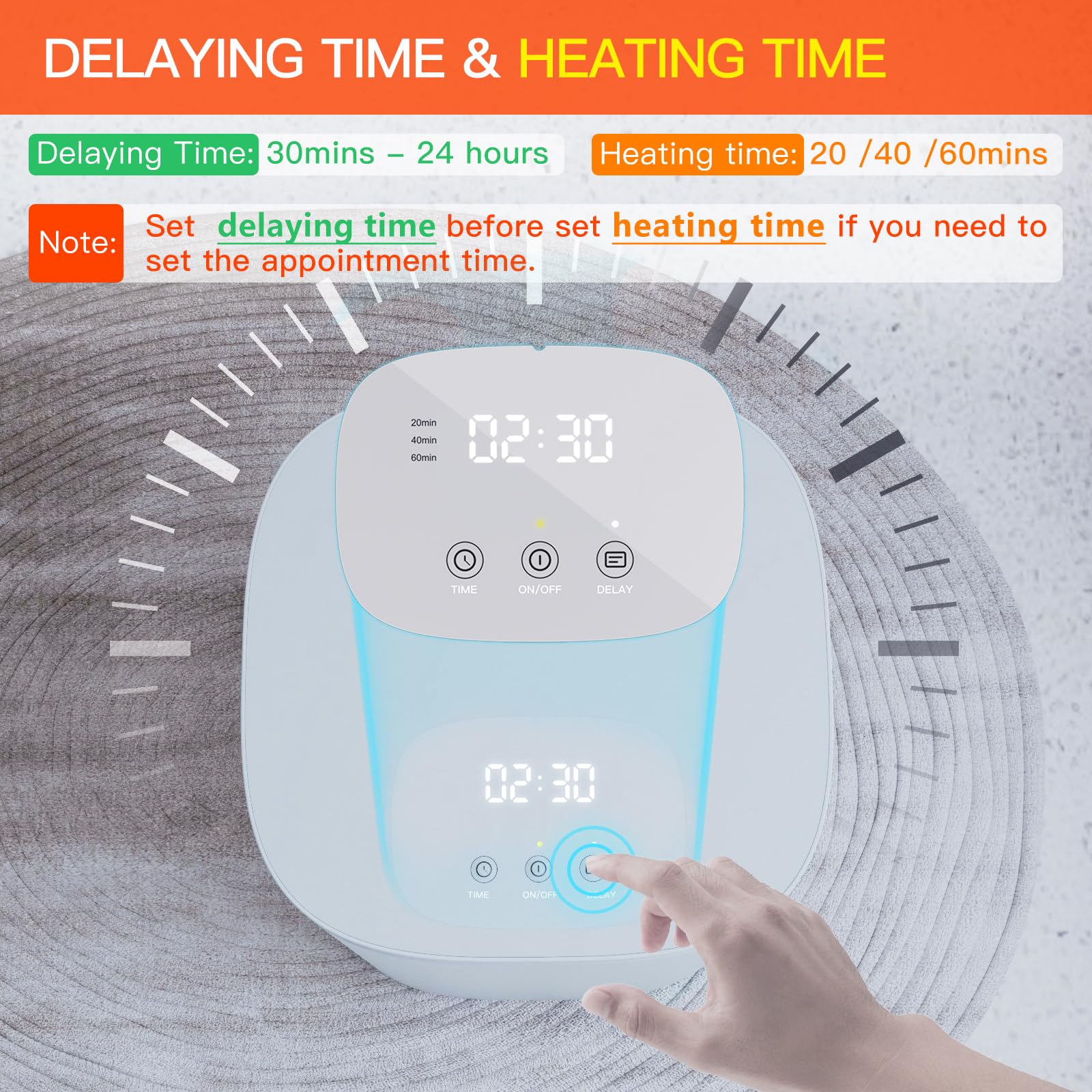 DOACE Upgraded 26L Large Towel Warmer Bucket with Auto Keep Warm - Adjustable Heating Timer (20/40/60 Min) & 24-Hour Delay Function - Perfect for Bathroom Spa, Salon, Baby Care & Christmas Gifts