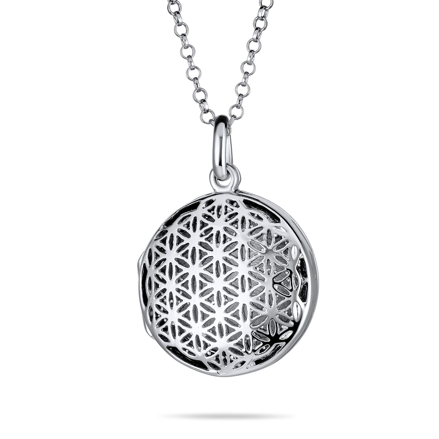 Personalized .925 Sterling Silver Locket Necklace - Aromatherapy Diffuser & Photo Pendant for Women - Perfect Gift for Special Occasions