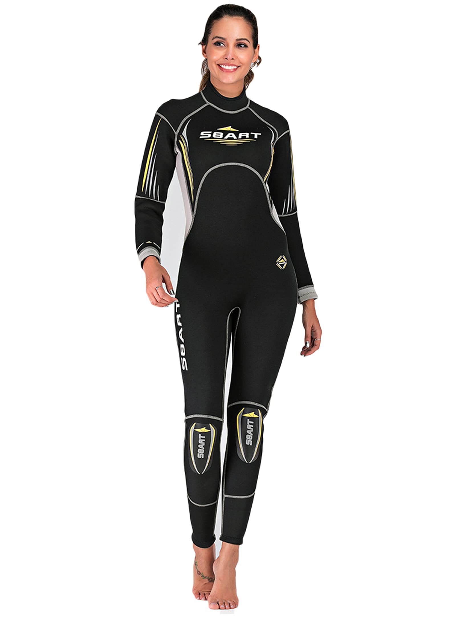 APCHYC Women's 3mm Neoprene Wetsuit - Full Body Thermal Diving Suit with Long Sleeves for Surfing, Swimming & Snorkeling | High Flexibility & Warmth for Cold Water Activities | Perfect for Beach, Pool & Ocean Adventures