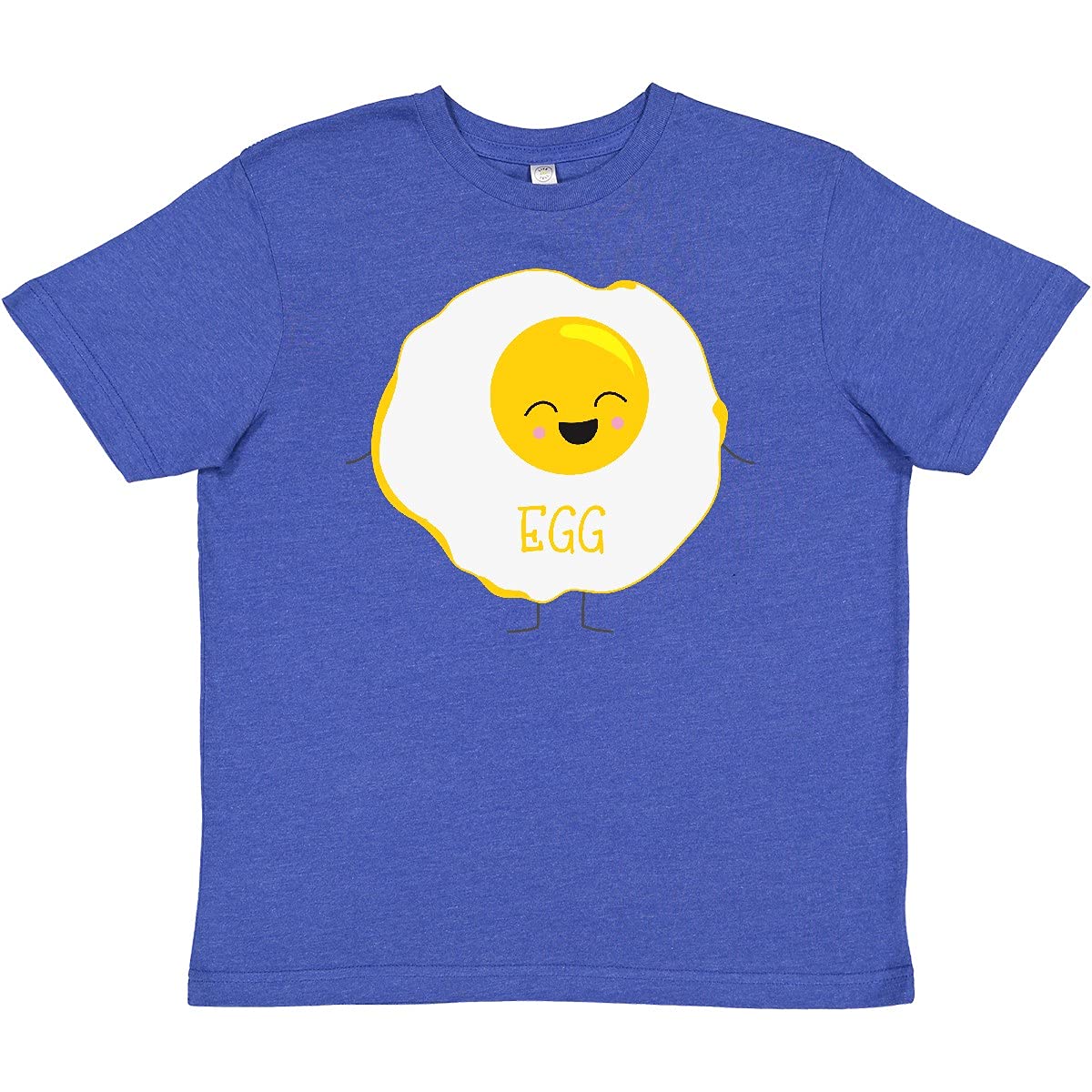 Inktastic Cute Kawaii Fried Egg Graphic Youth T-Shirt - Fun Anime Style Egg Design for Teens & Kids - Perfect for Casual Wear, School, and Kawaii Fashion Lovers
