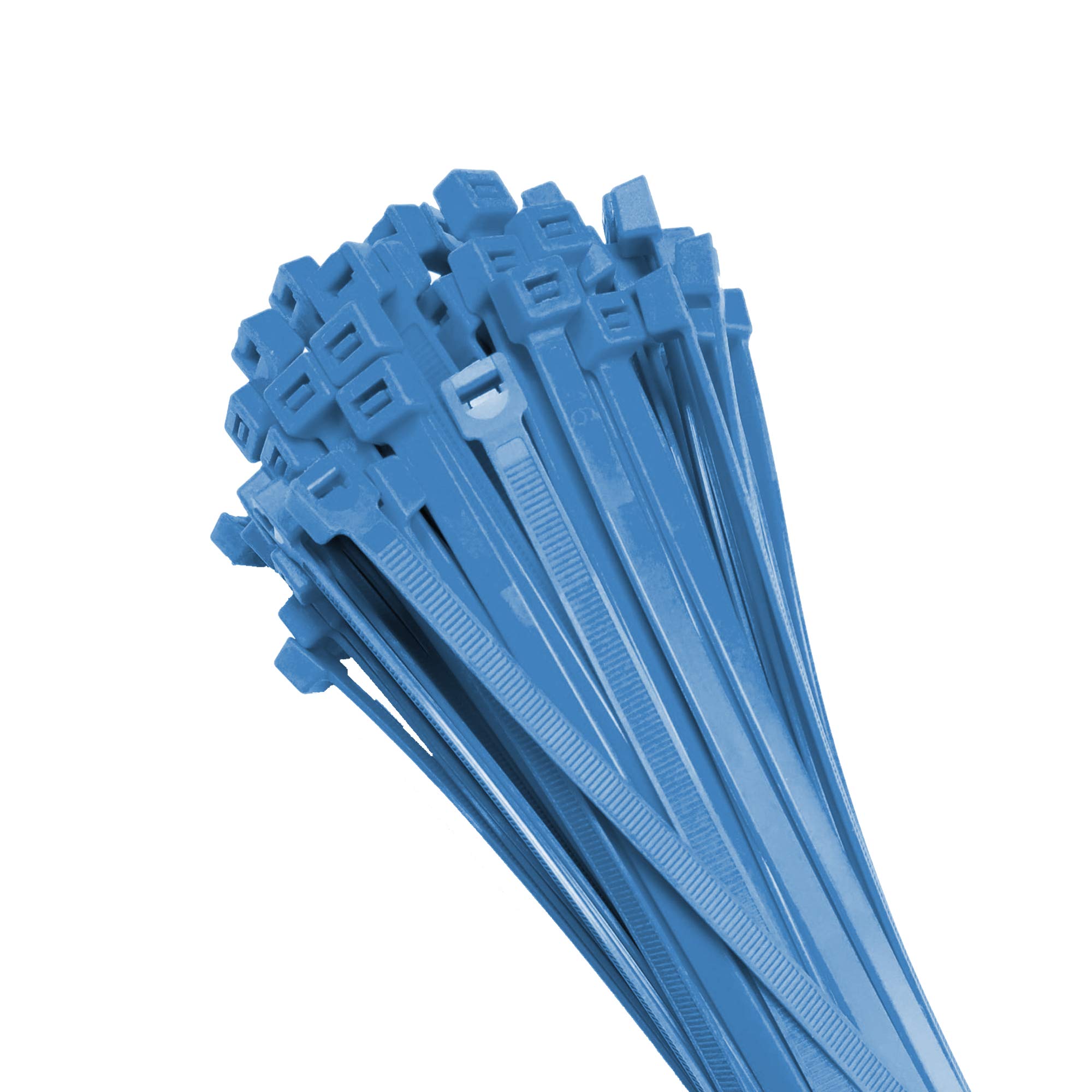 Electriduct 11-Inch Fluorescent Blue Nylon Cable Zip Ties - Self-Locking Adjustable Plastic Wire Ties (100 Pack) - Perfect for Home, Office & Industrial Cable Management