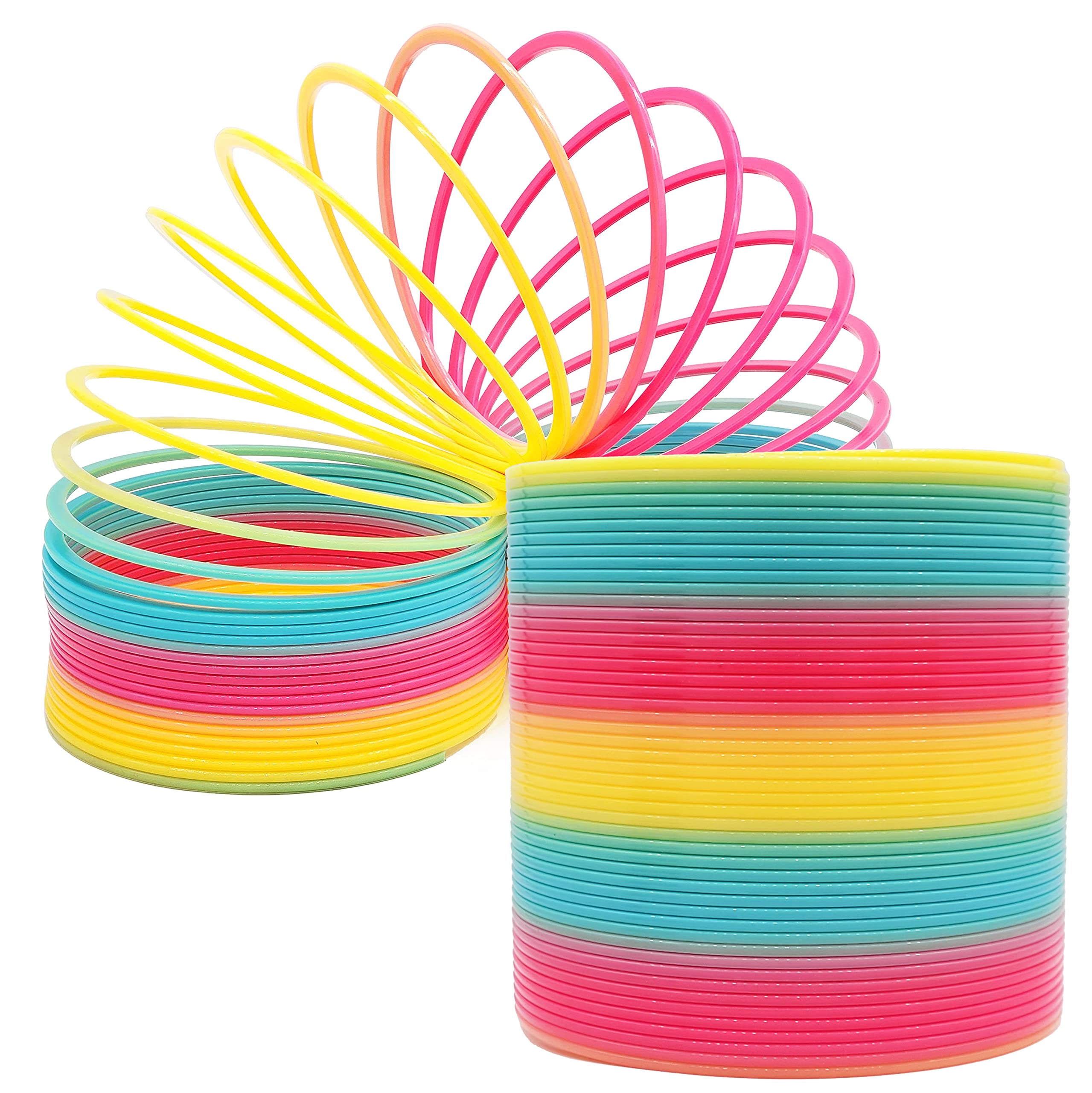 Jumbo Rainbow Plastic Coil Spring - 27-Pack of 6